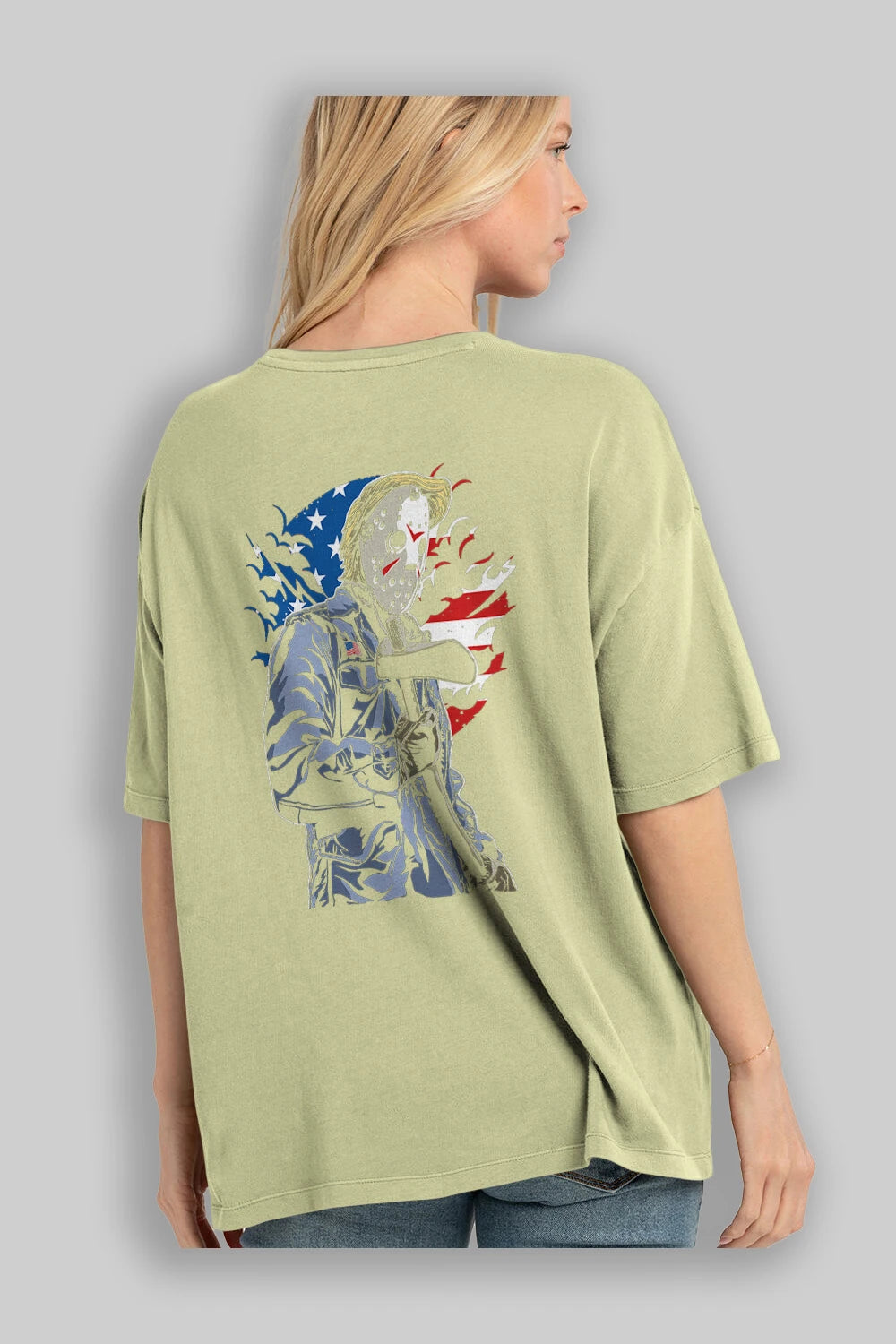American Killer Arka Baskılı Oversize t-shirt Erkek Kadın Unisex %100 Pamuk