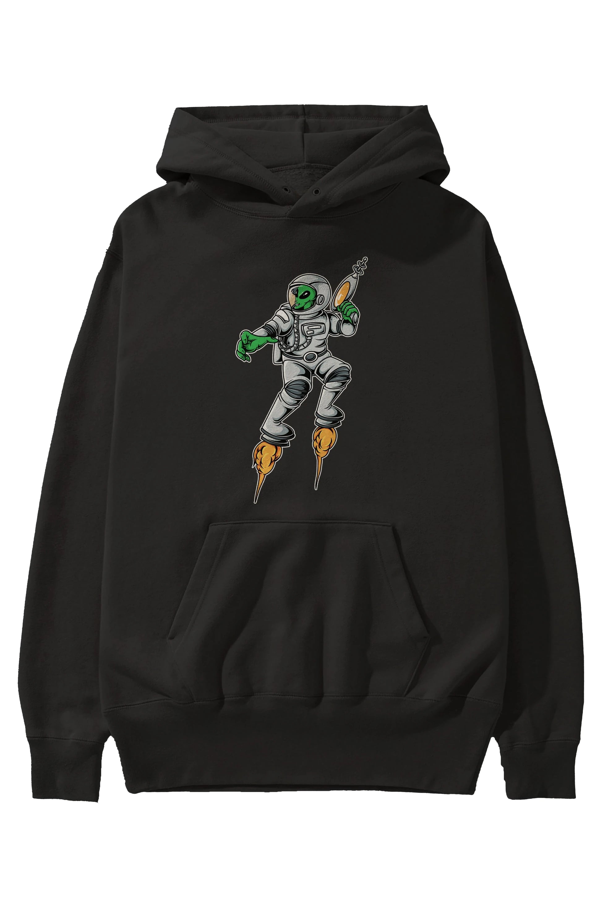Alien Wars Tshirt Ön Baskılı Hoodie Oversize Kapüşonlu Sweatshirt Erkek Kadın Unisex