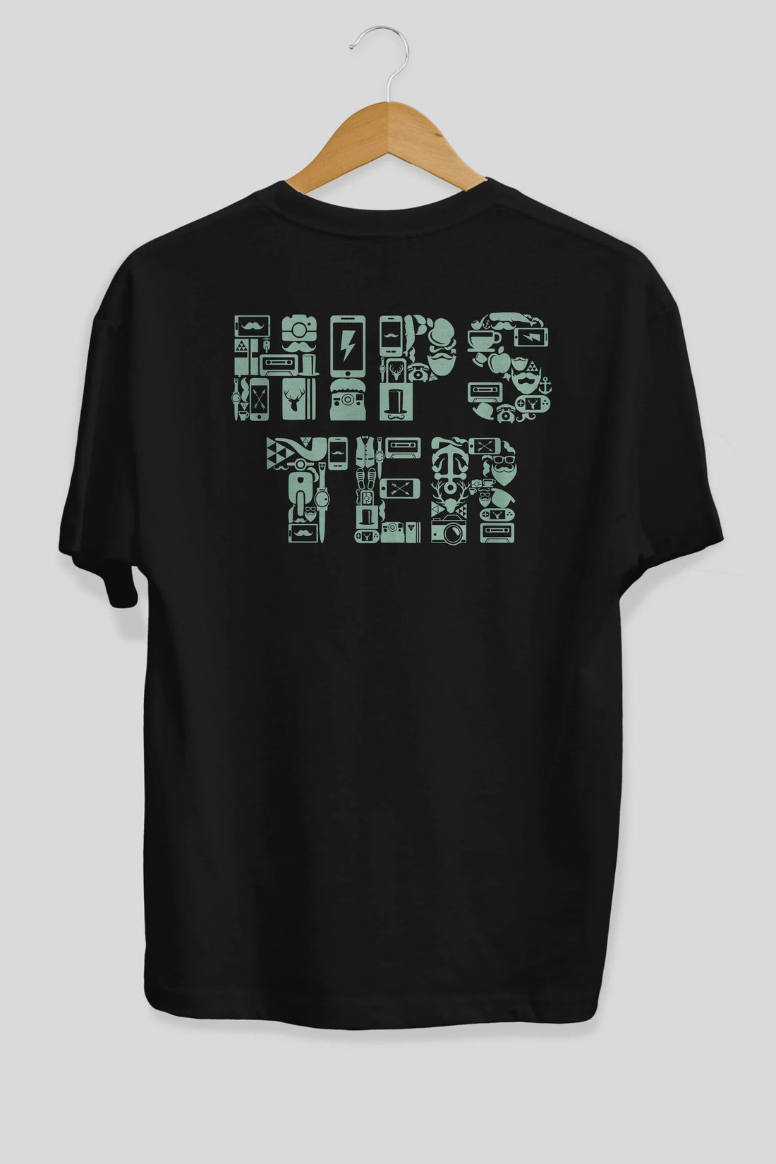HIPSTER Arka Baskılı Oversize t-shirt %100 pamuk Erkek Kadın Unisex