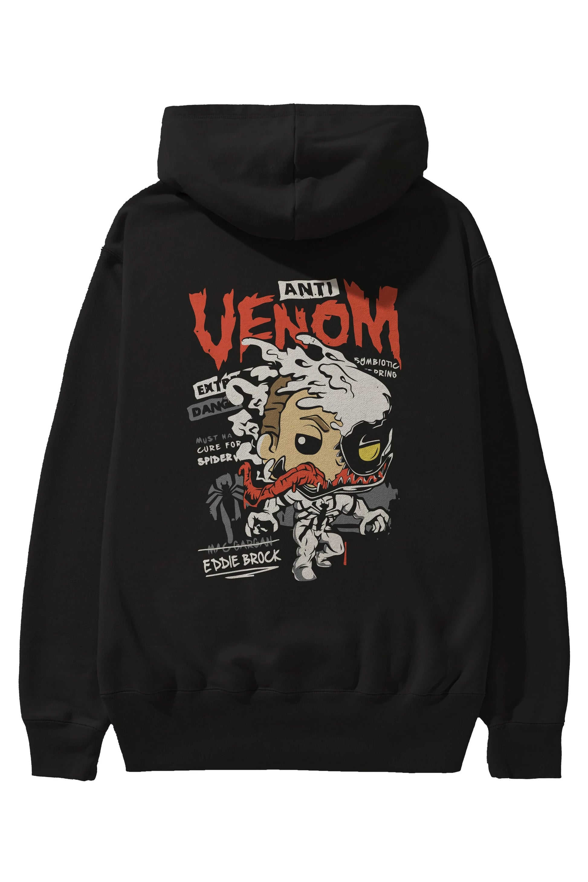 Venom (9) Arka Baskılı Hoodie Oversize Kapüşonlu Sweatshirt Erkek Kadın Unisex