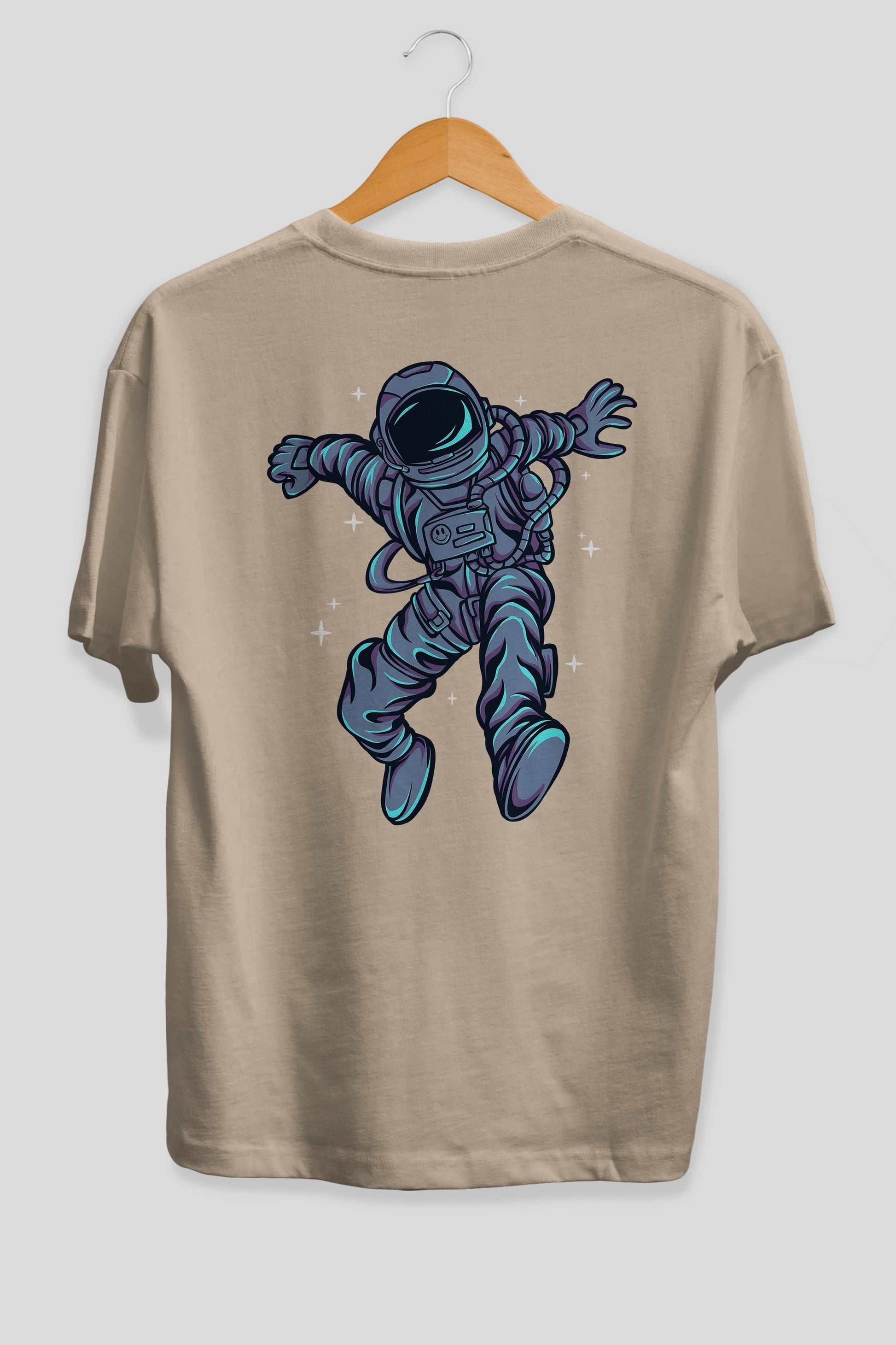 Astrostars tshirt Arka Baskılı Oversize t-shirt Erkek Kadın Unisex
