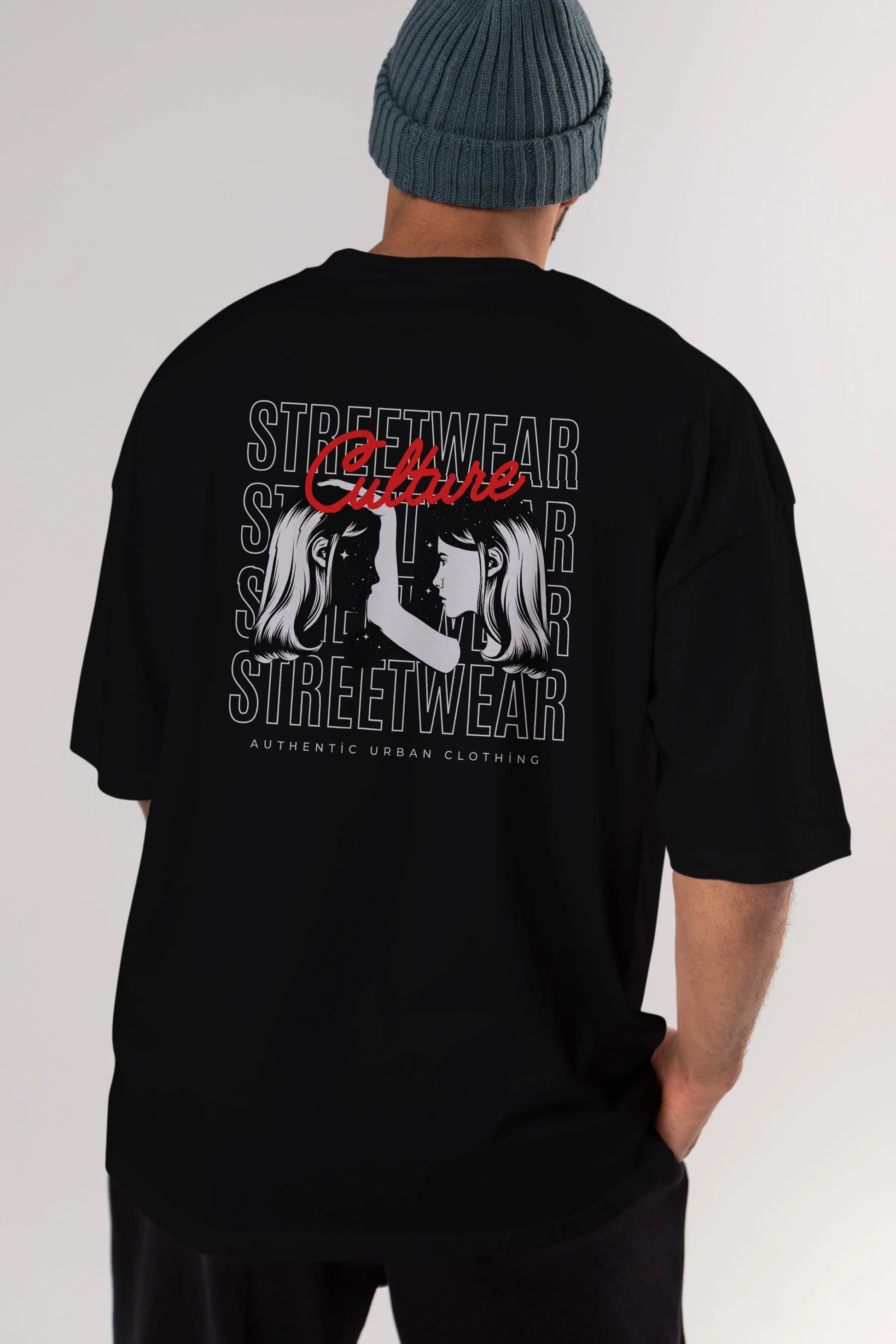 Culture Streetwear Yazılı Arka Baskılı Oversize t-shirt Erkek Kadın Unisex