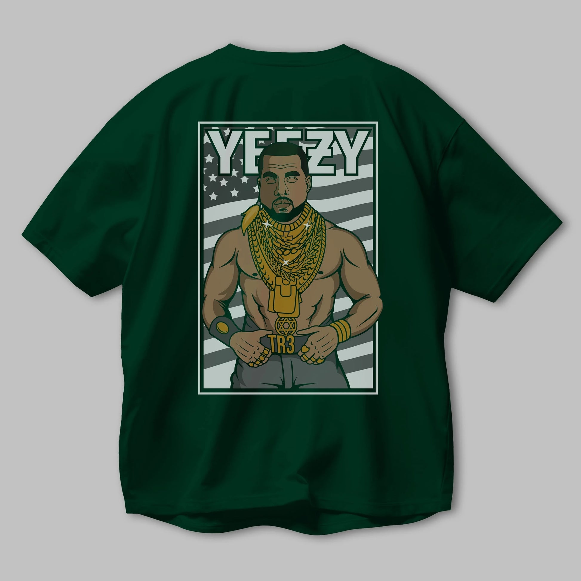 Mr.T Arka Baskılı Oversize t-shirt Erkek Kadın Unisex %100 Pamuk tişort