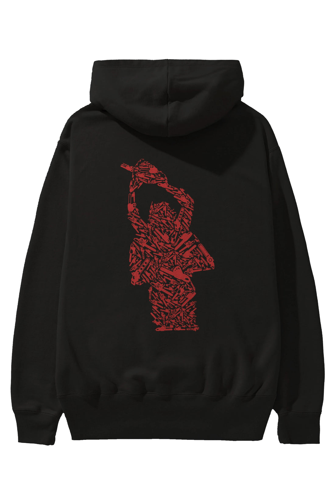 Chainsaw Arka Baskılı Hoodie Oversize Kapüşonlu Sweatshirt Erkek Kadın Unisex
