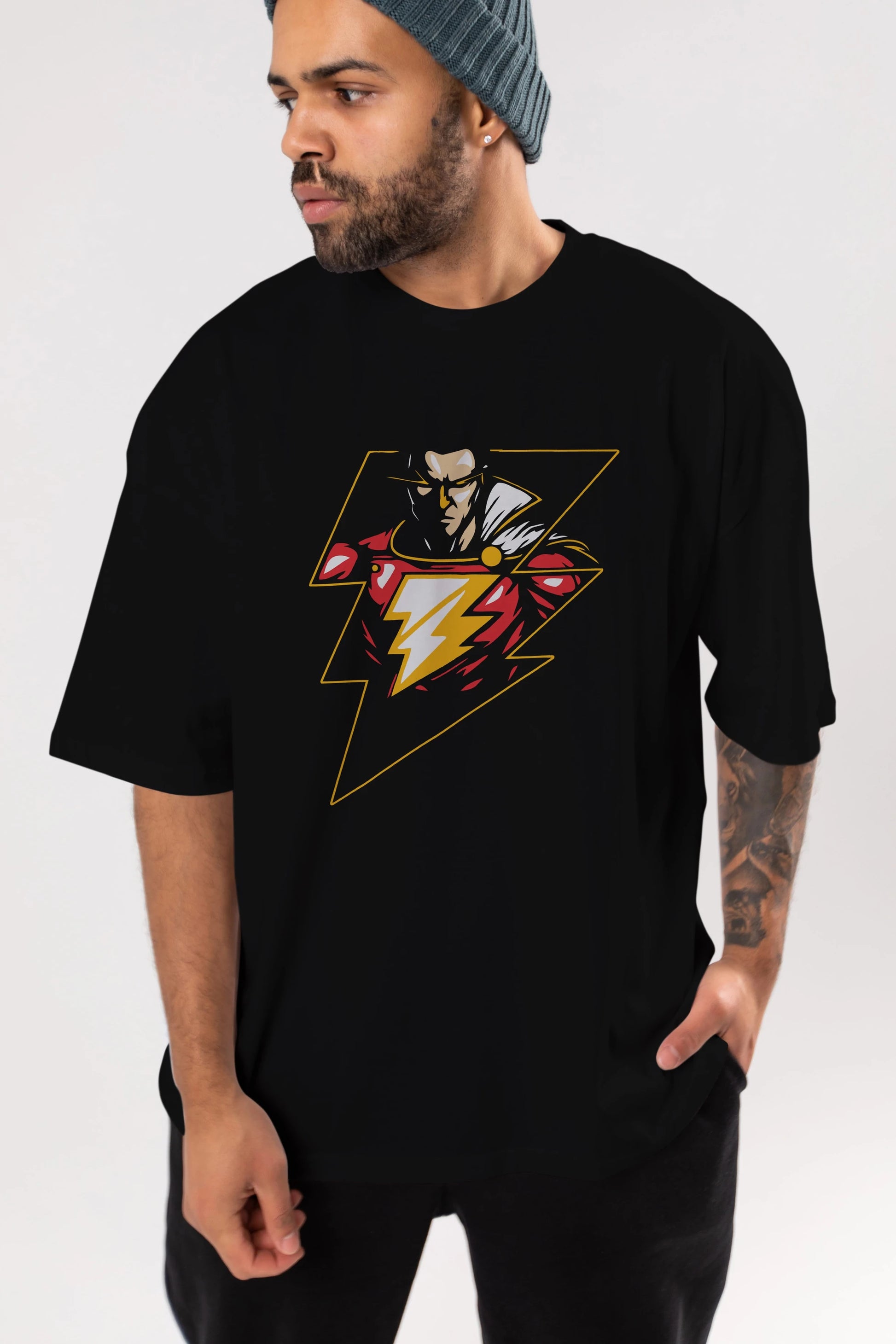 Flash Avengers (3) Ön Baskılı Oversize t-shirt Erkek Kadın Unisex %100 Pamuk Bisiklet Yaka tişort