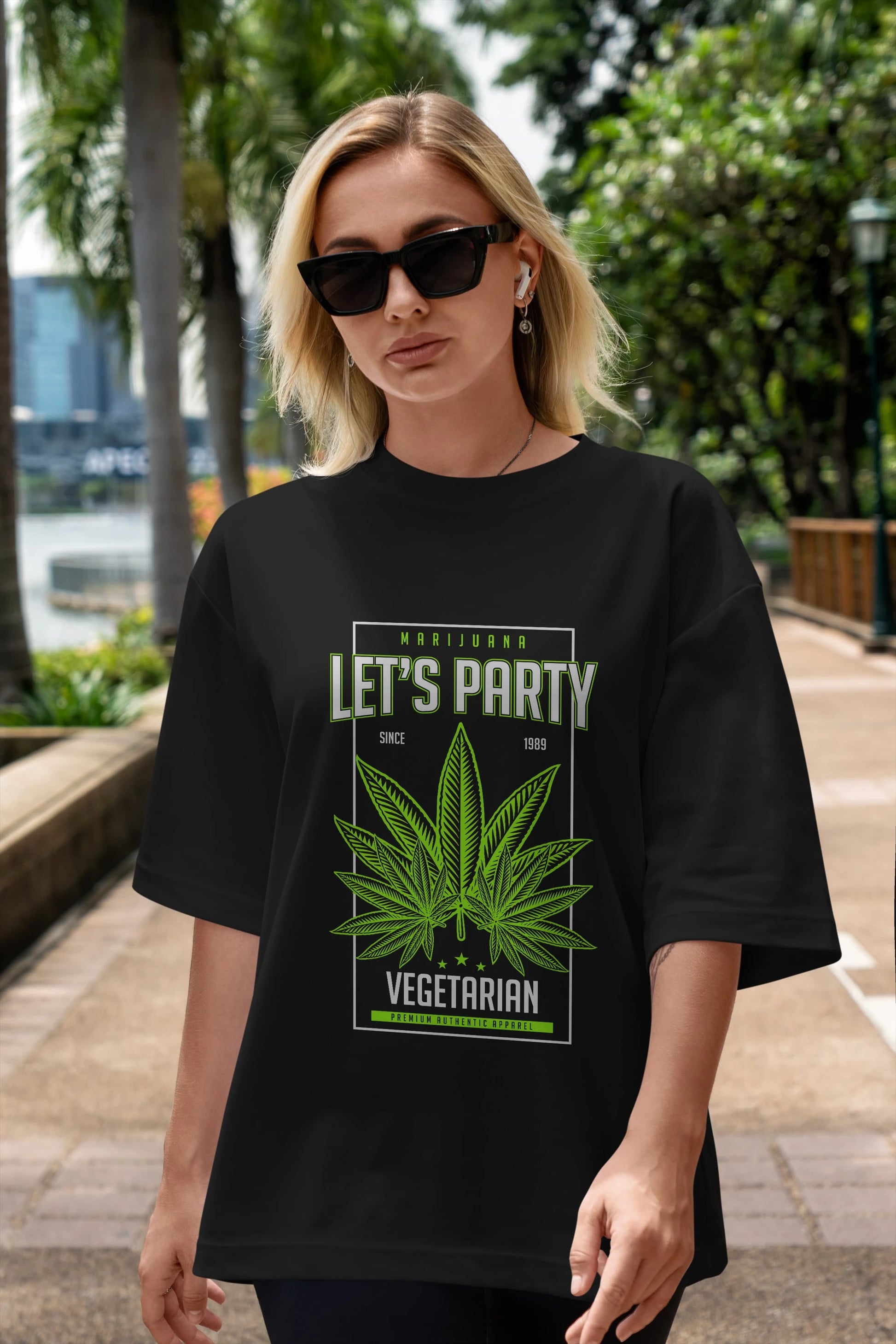 Lets Party Ön Baskılı Oversize t-shirt Erkek Kadın Unisex