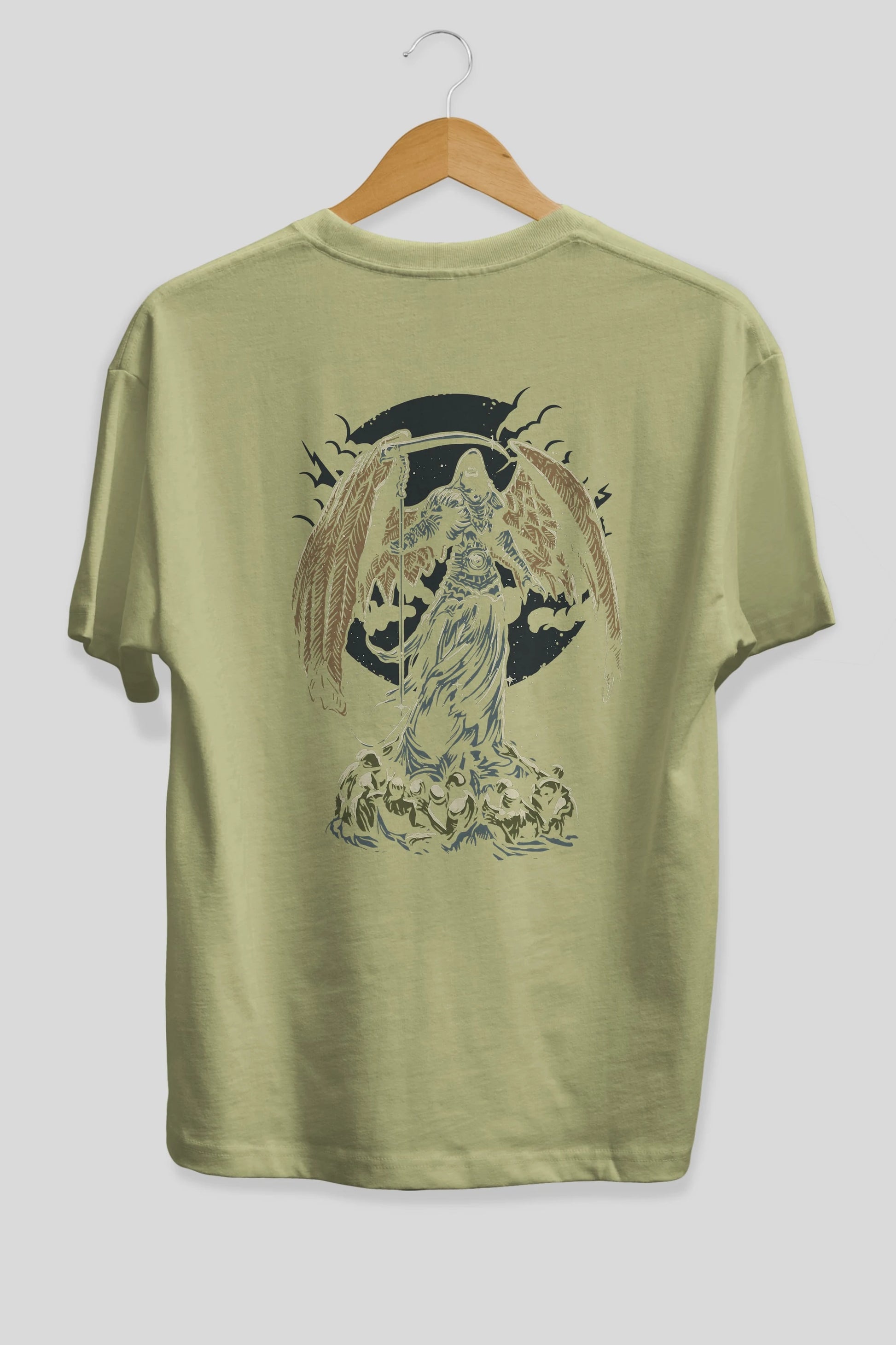 Darkness Arka Baskılı Oversize t-shirt Erkek Kadın Unisex %100 Pamuk