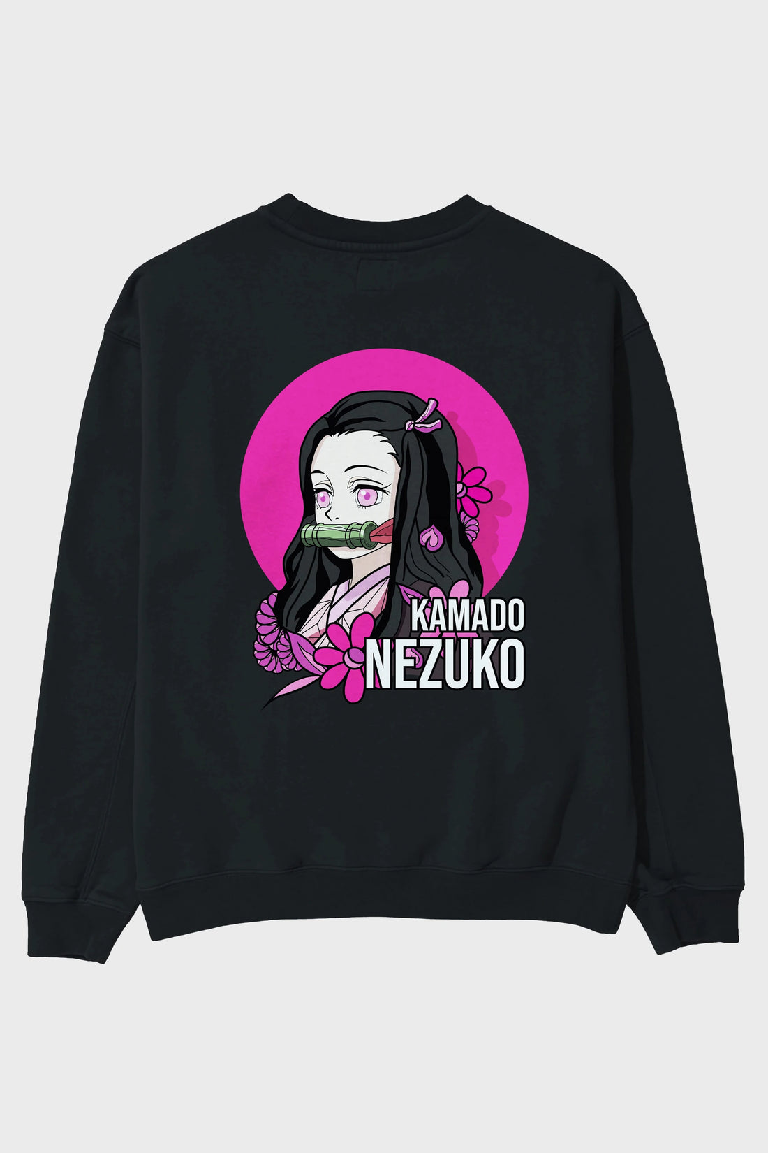 Nezuko Kamado 2 Anime Arka Baskılı Oversize Sweatshirt Erkek Kadın Unisex