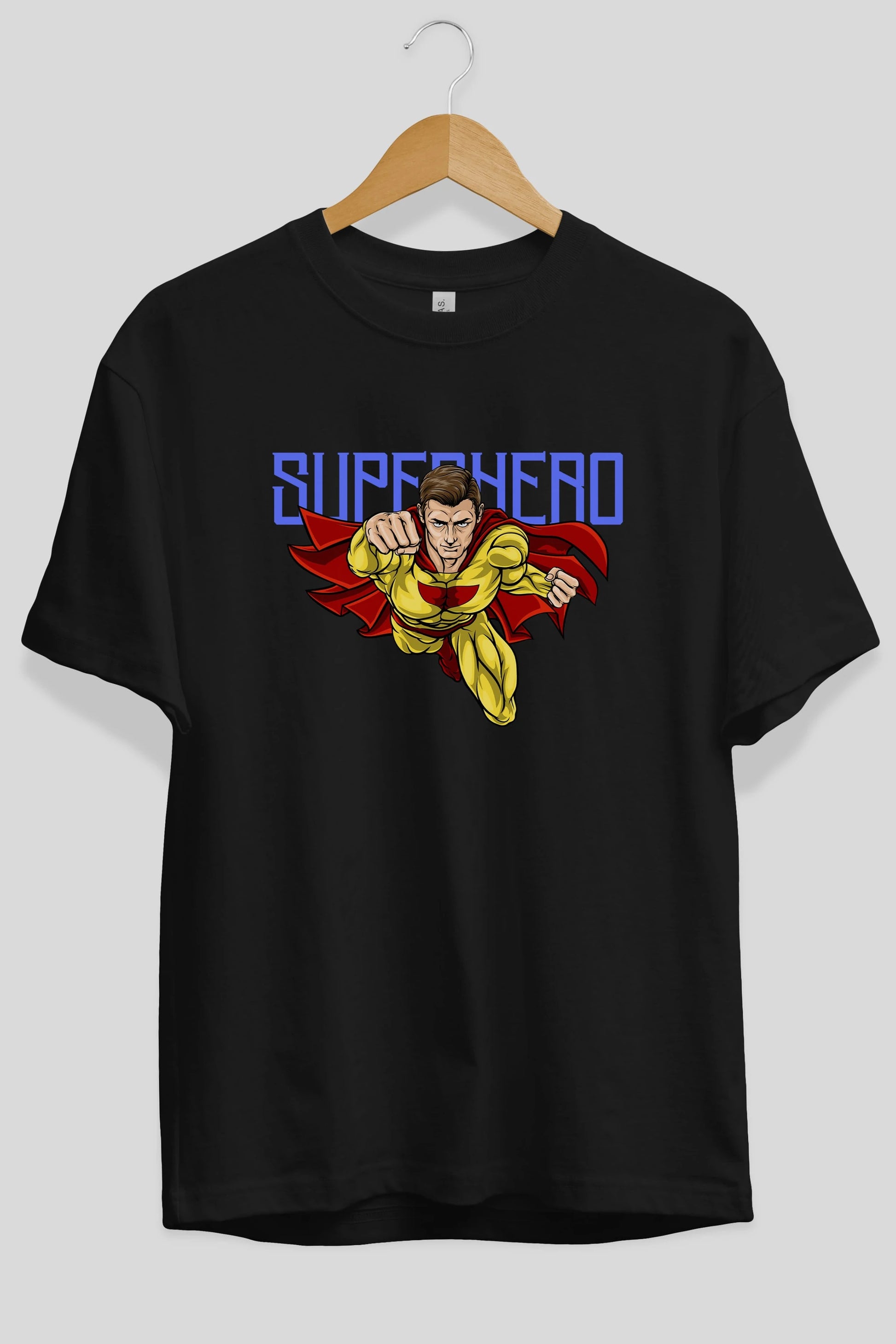 Super Hero Ön Baskılı Oversize t-shirt Erkek Kadın Unisex