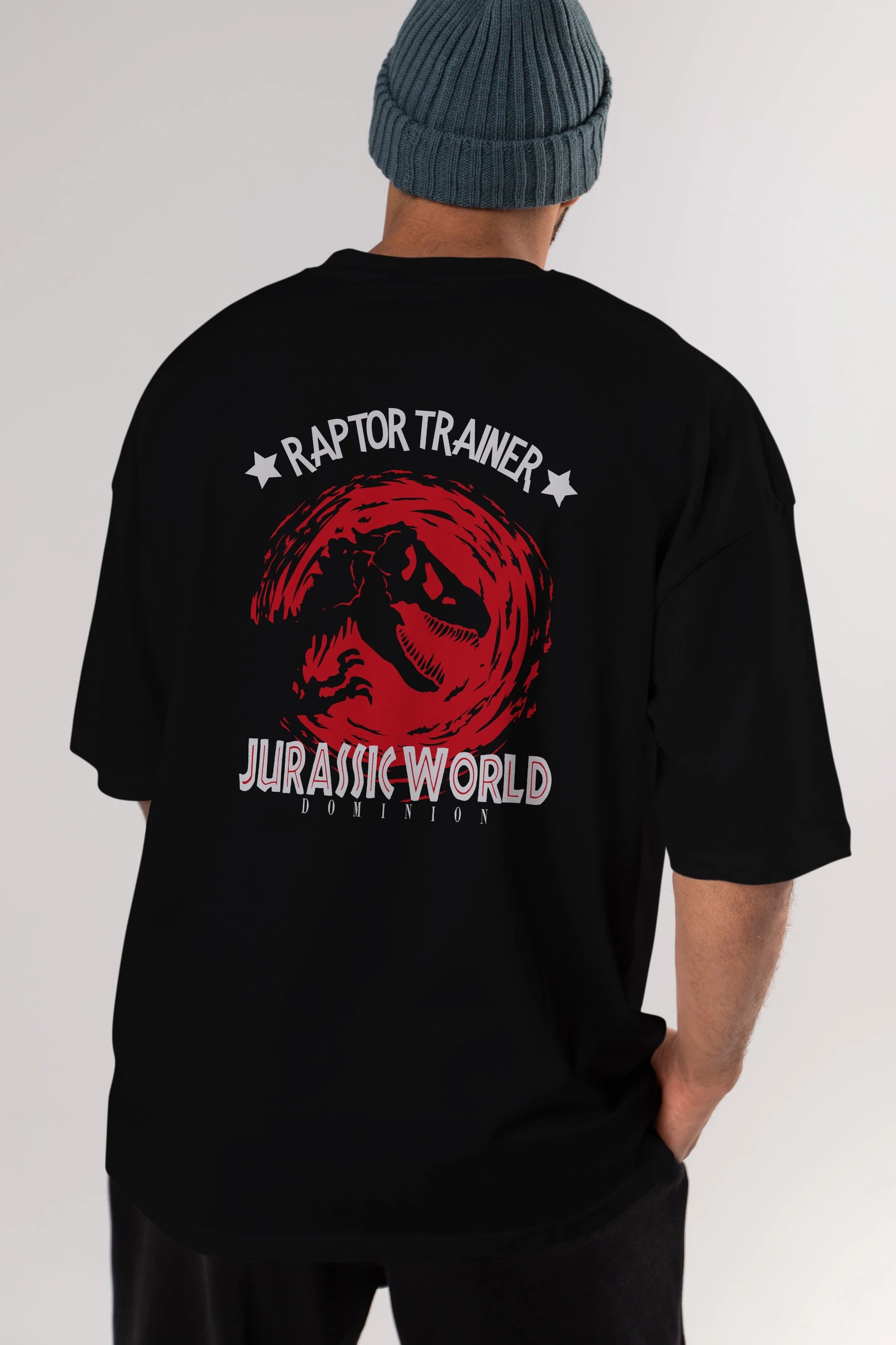 Jurassic Park (3) Arka Baskılı Oversize t-shirt Erkek Kadın Unisex %100 Pamuk Bisiklet Yaka tişort