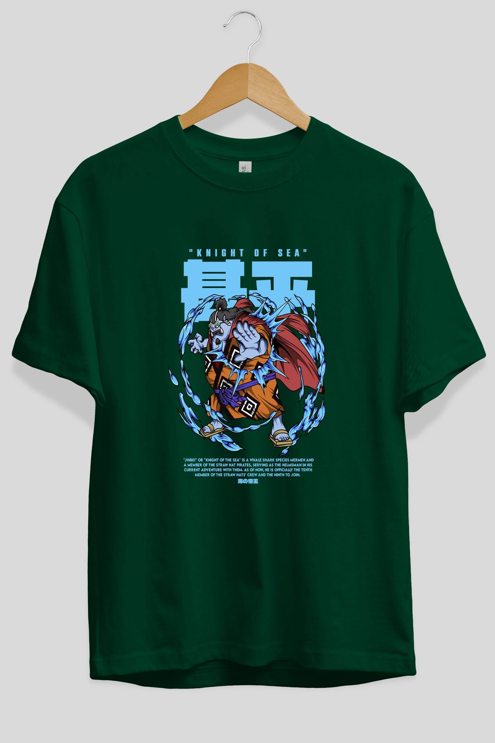 Jinbei Anime Ön Baskılı Oversize t-shirt %100 pamuk Erkek Kadın Unisex