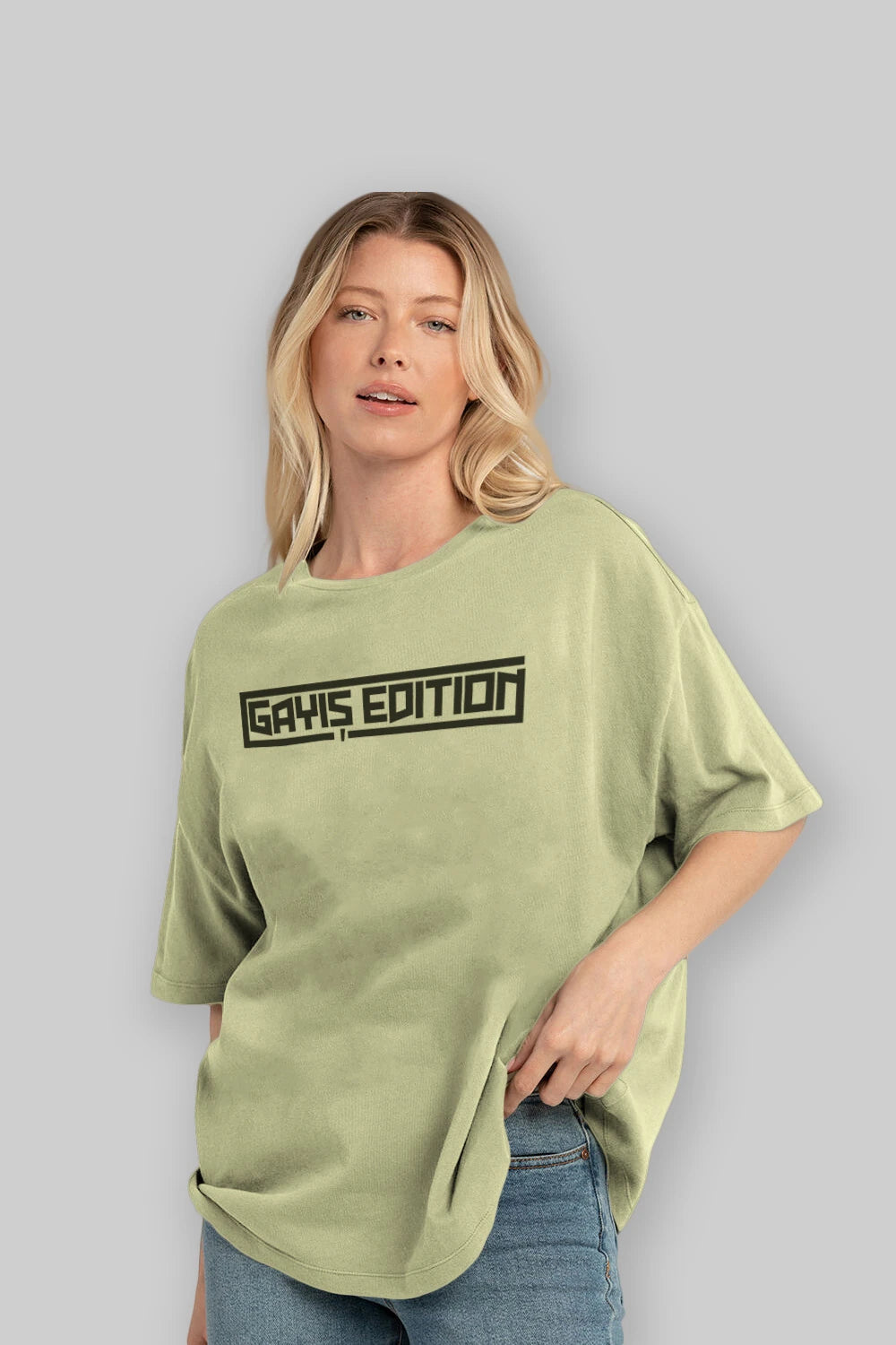 Gayış Edution Ön Baskılı Oversize t-shirt %100 pamuk Erkek Kadın Unisex