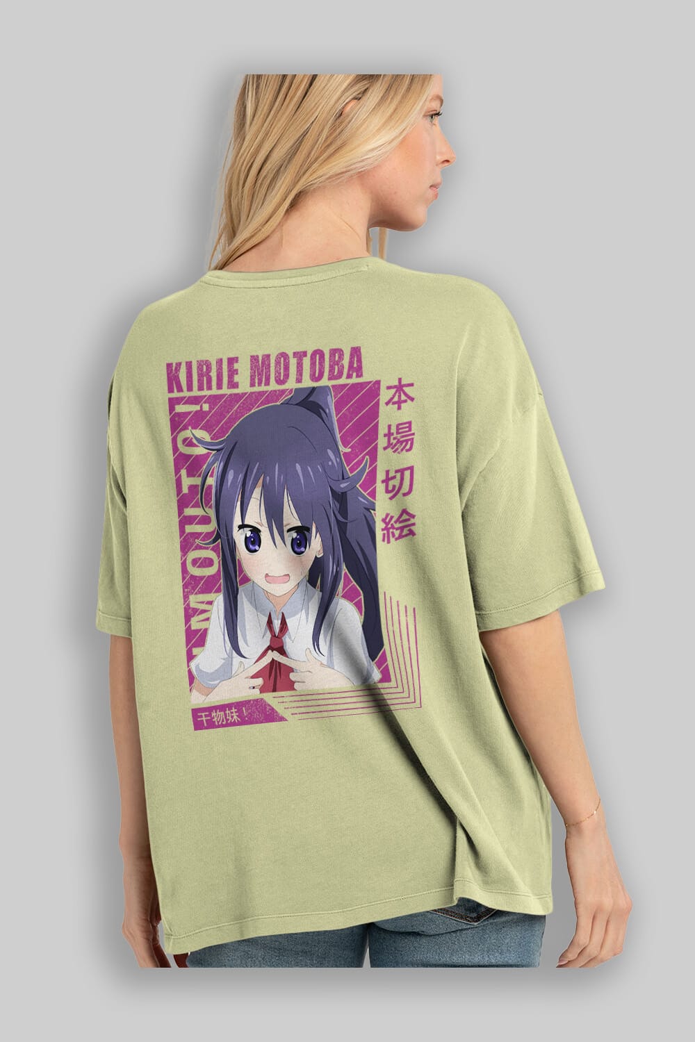 Kirie Motoba 4 Anime Arka Baskılı Oversize t-shirt Erkek Kadın Unisex