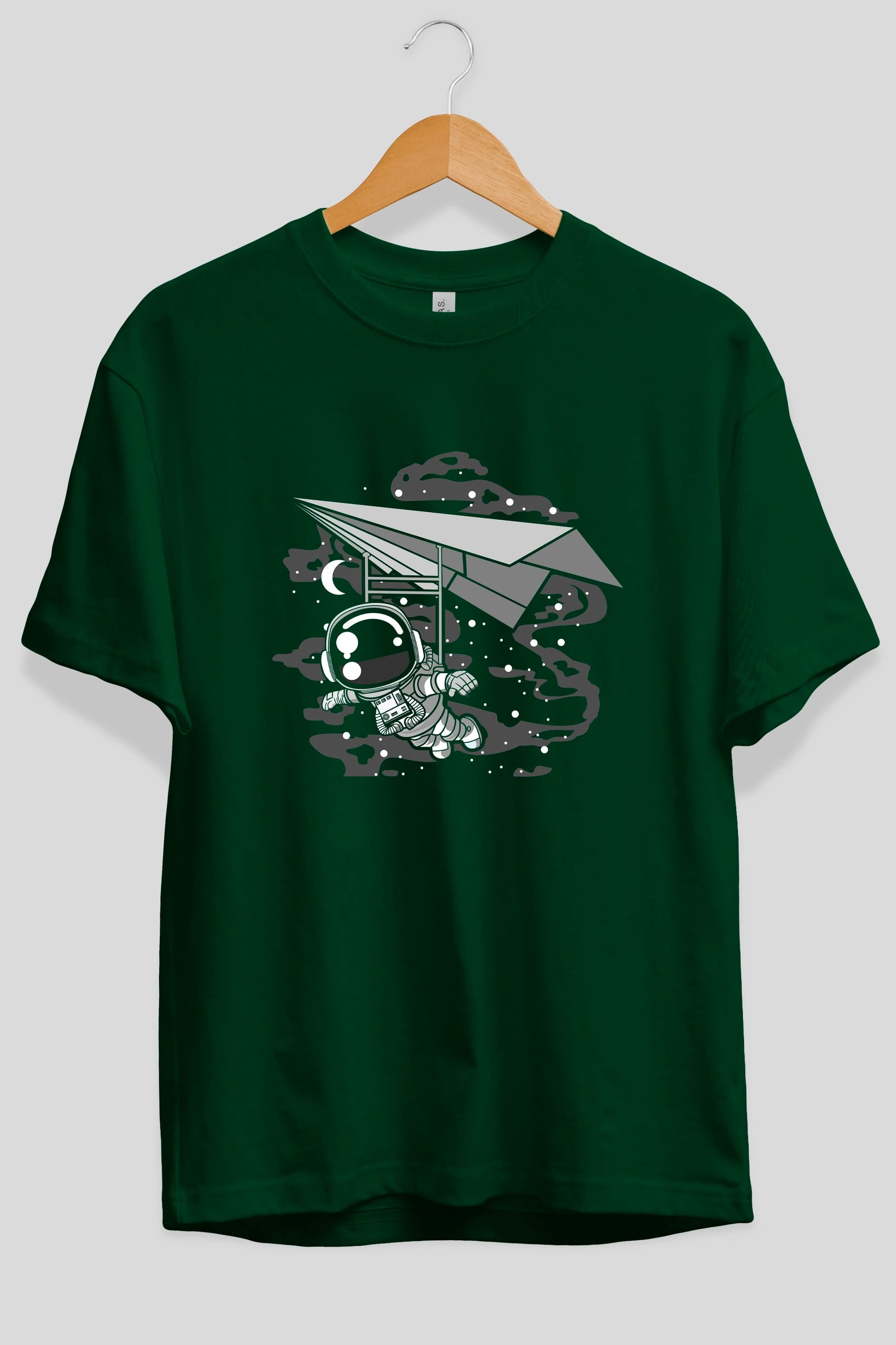 Astronaut Flying Ön Baskılı Oversize t-shirt Erkek Kadın Unisex