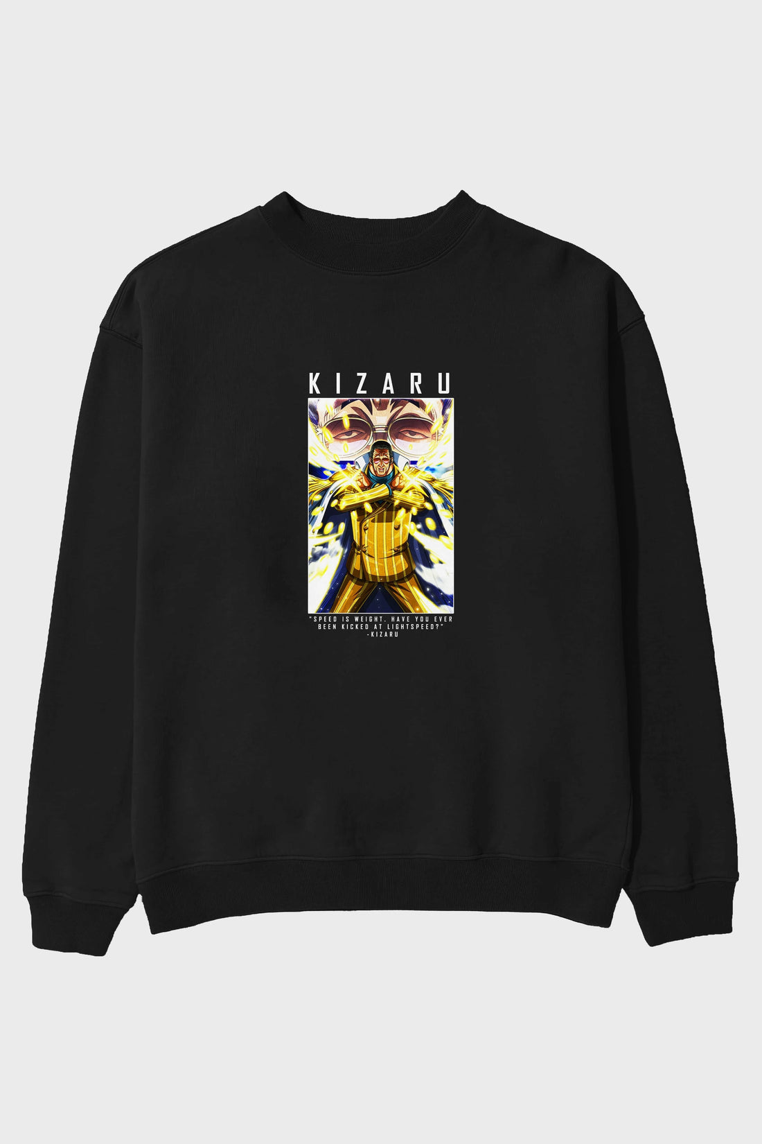 Kizaru Ön Baskılı Anime Oversize Sweatshirt Erkek Kadın Unisex