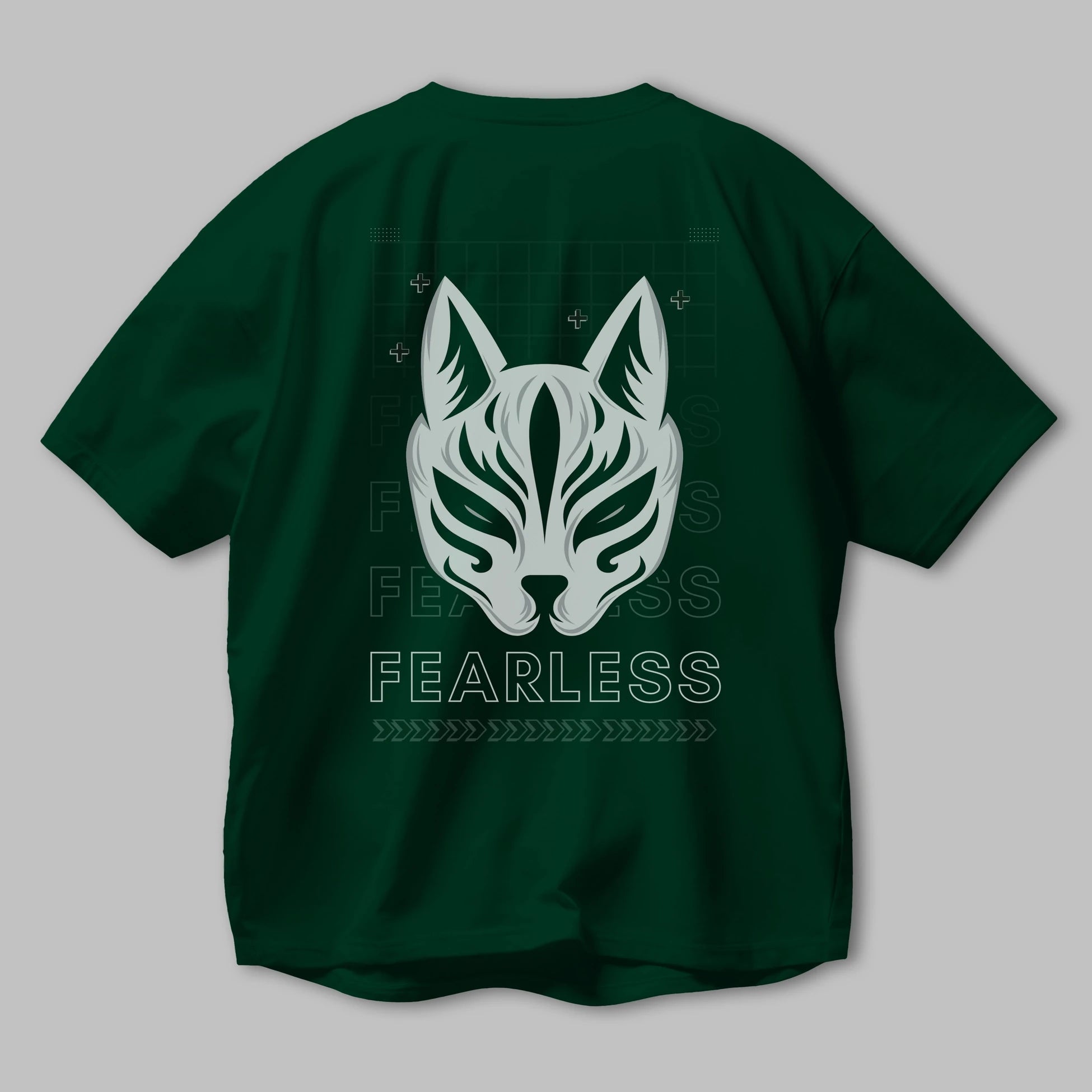 Fearless Yazılı Arka Baskılı Oversize t-shirt Erkek Kadın Unisex