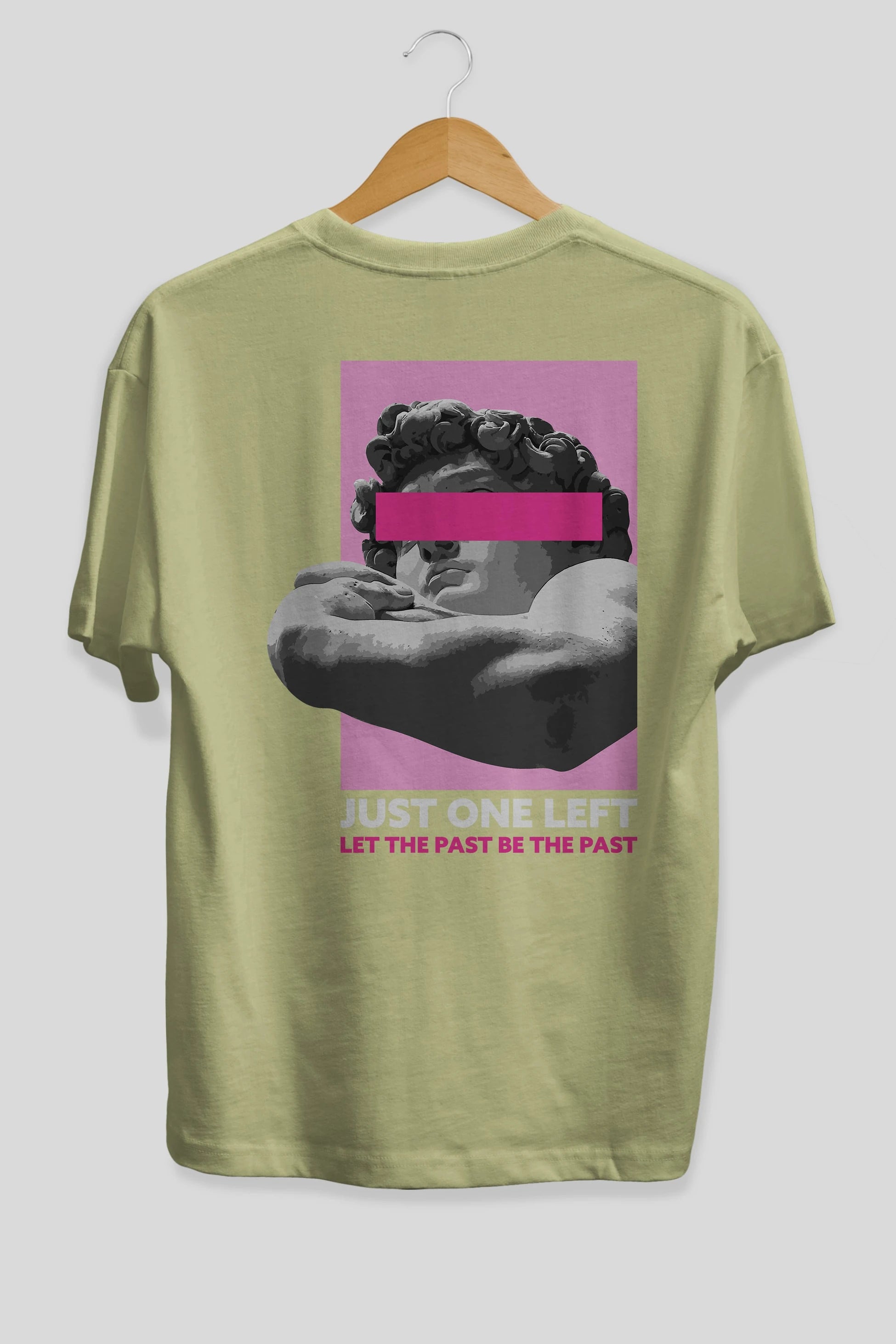 Just One Left Arka Baskılı Oversize t-shirt Erkek Kadın Unisex