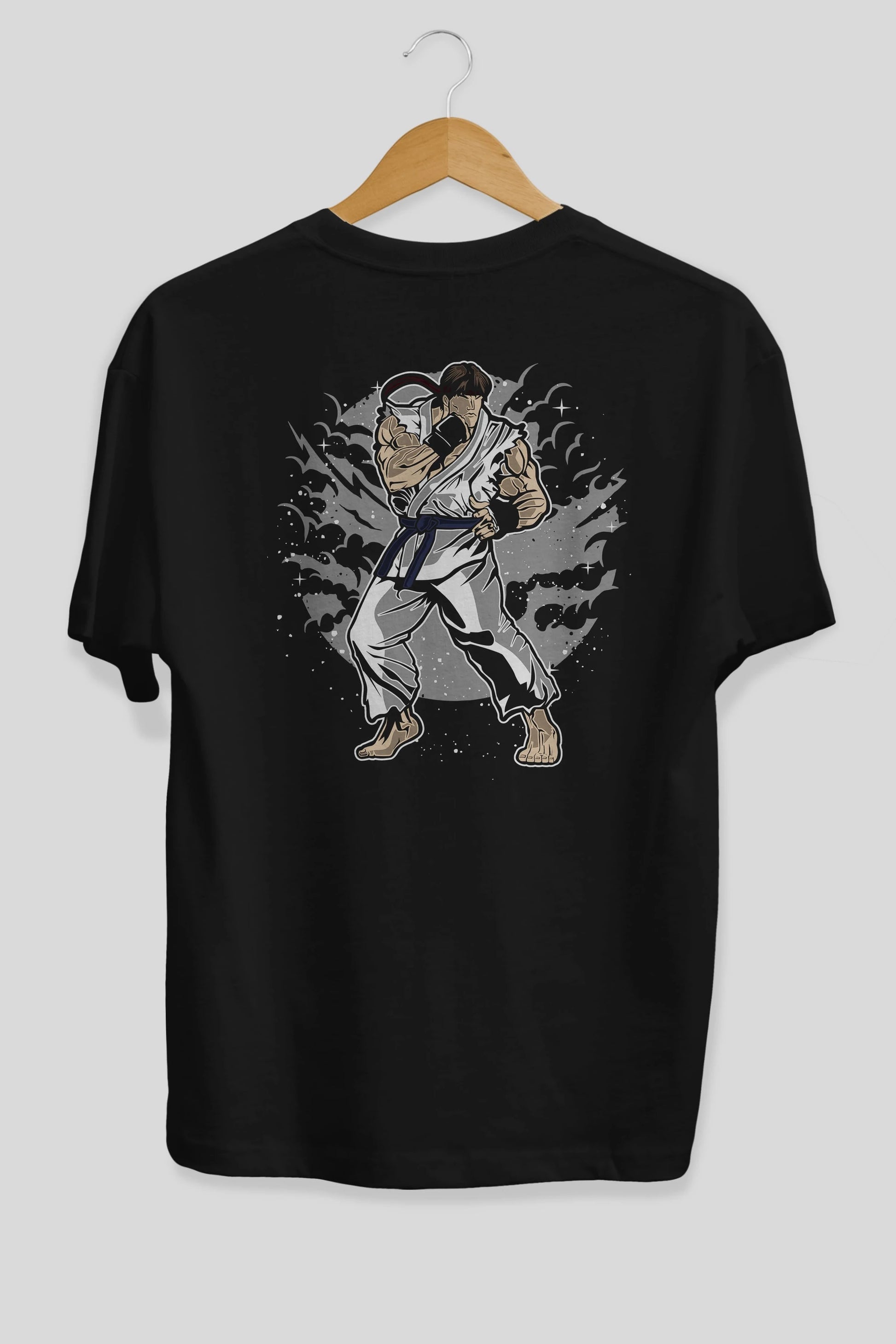 RYU Arka Baskılı Oversize t-shirt Erkek Kadın Unisex %100 Pamuk