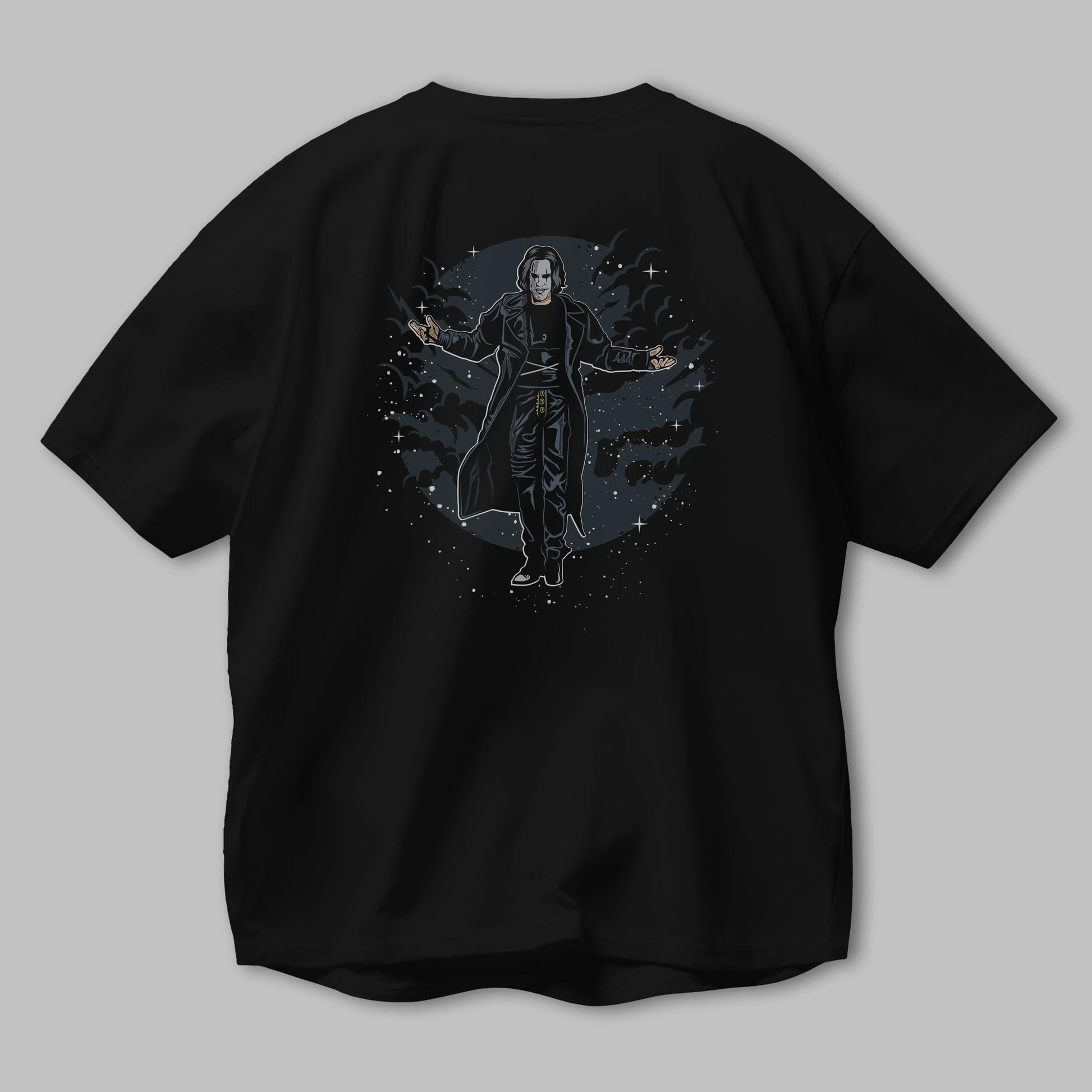 The Crow Arka Baskılı Oversize t-shirt Erkek Kadın Unisex %100 Pamuk
