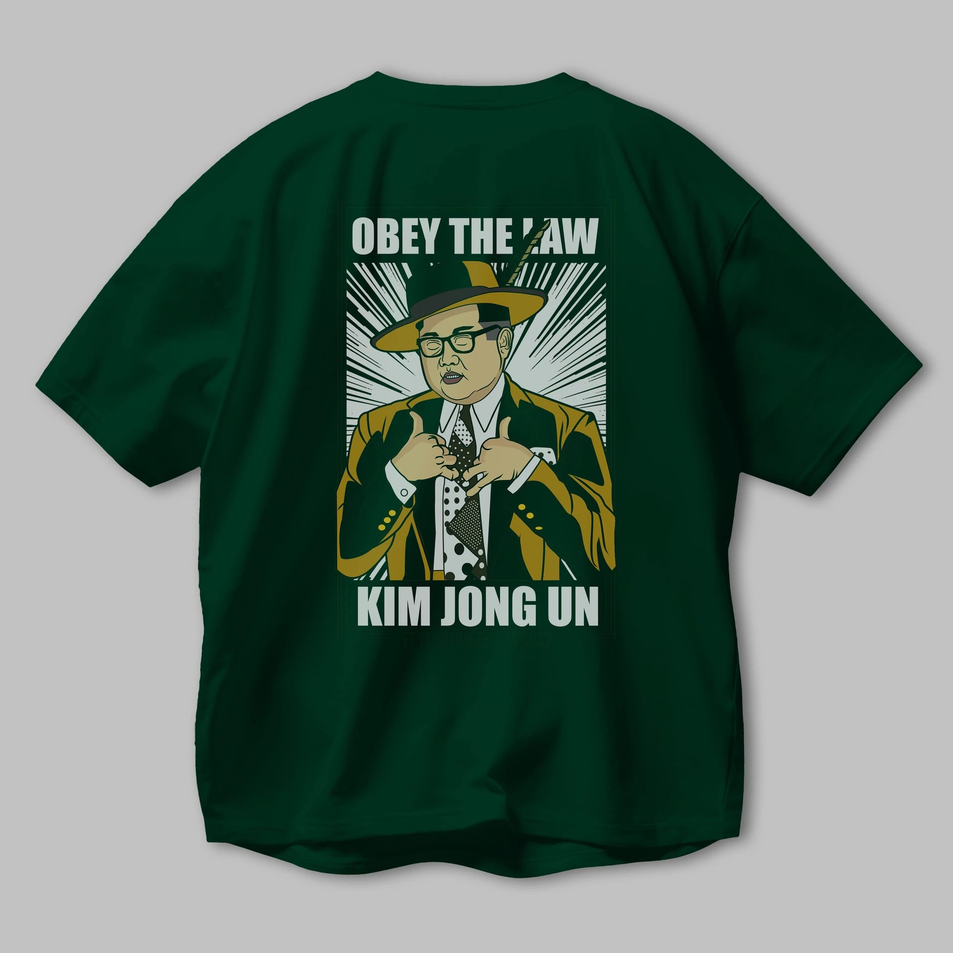 The Mask Jong Un Arka Baskılı Oversize t-shirt Erkek Kadın Unisex %100 Pamuk tişort