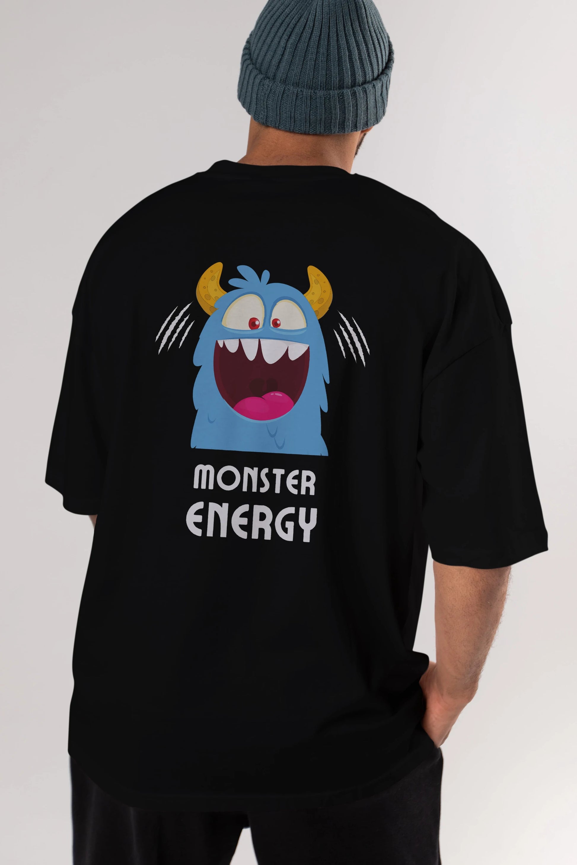 Monster Energy Arka Baskılı Oversize t-shirt Erkek Kadın Unisex