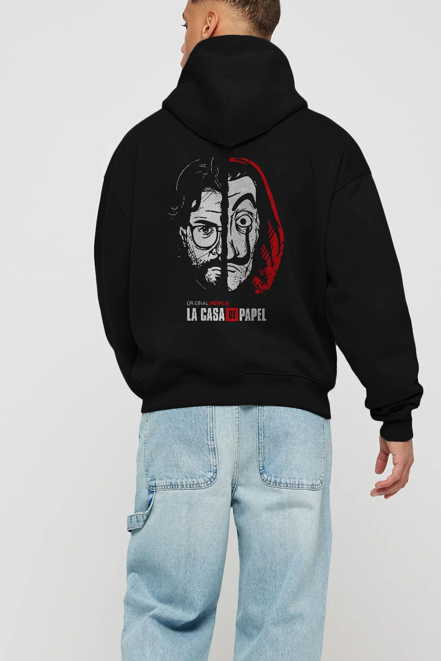La Casa De Papel (9) Arka Baskılı Hoodie Oversize Kapüşonlu Sweatshirt Erkek Kadın Unisex