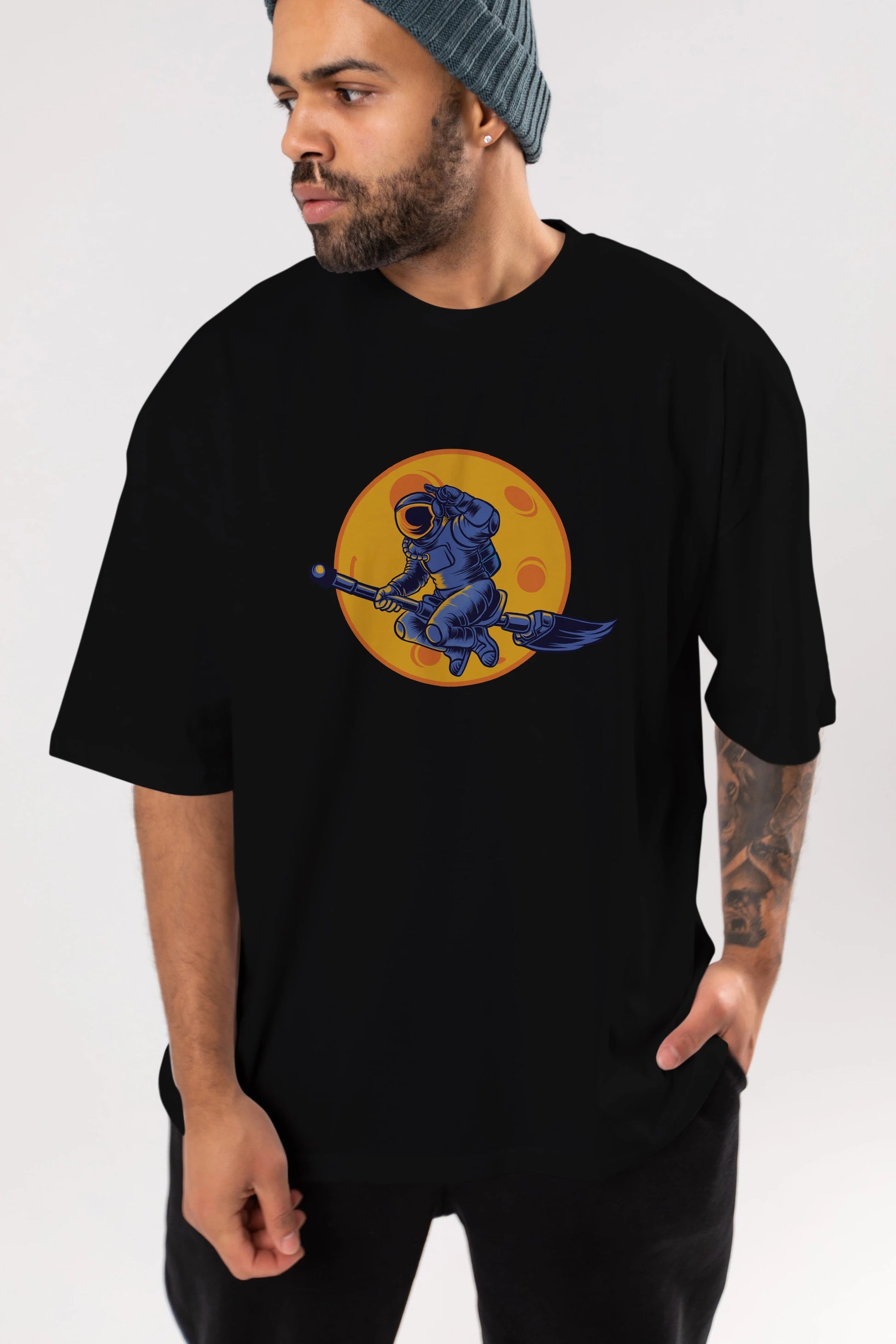 Space Witch Ön Baskılı Oversize t-shirt Erkek Kadın Unisex