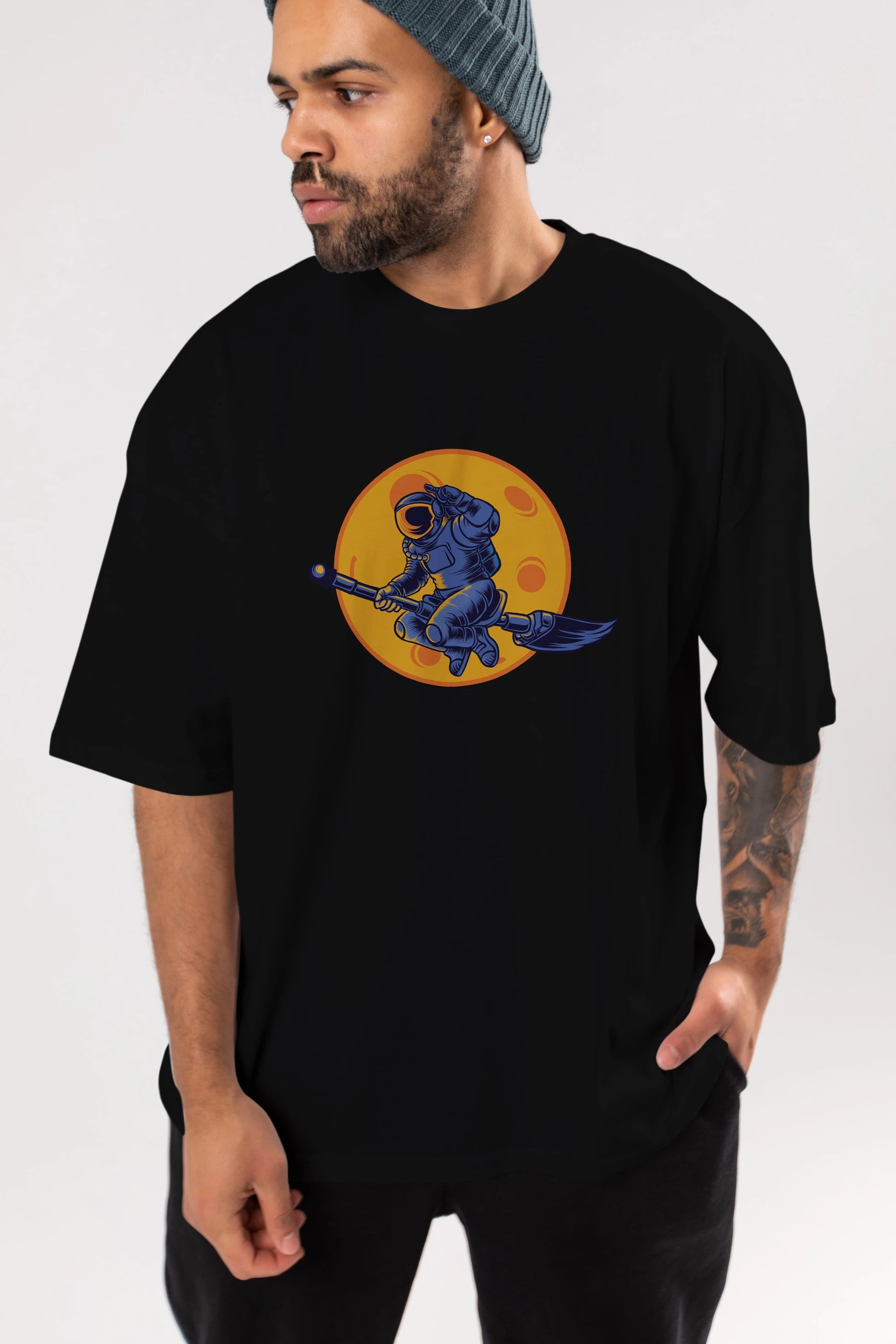 Space Witch Ön Baskılı Oversize t-shirt Erkek Kadın Unisex