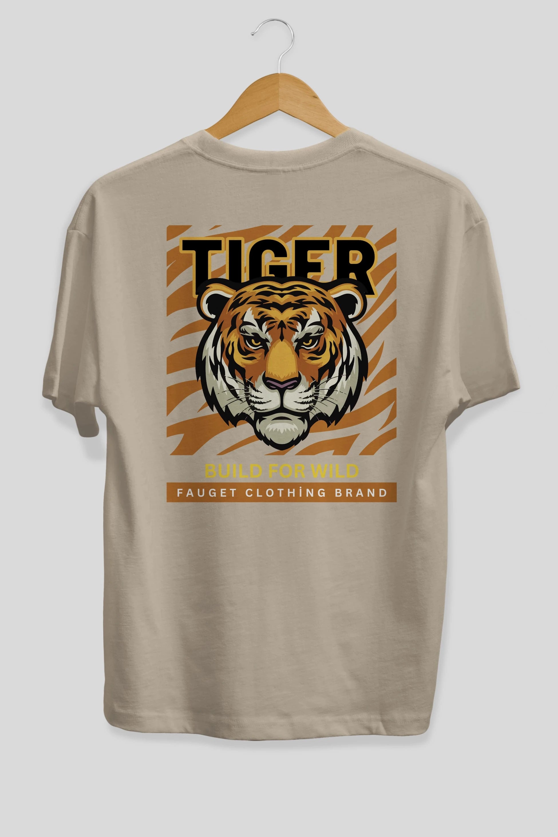 Tiger Arka Baskılı Oversize t-shirt Erkek Kadın Unisex
