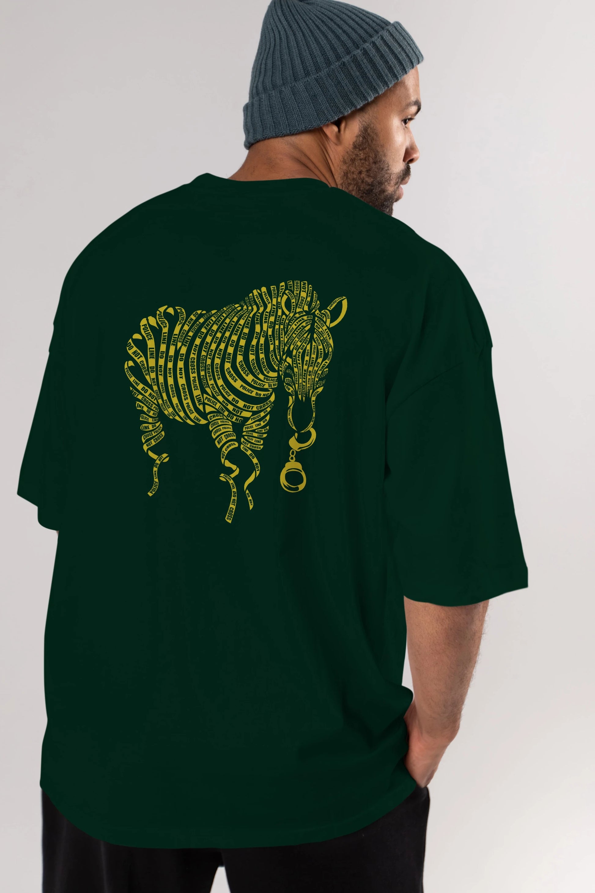 Nature of Crime Arka Baskılı Oversize t-shirt %100 pamuk Erkek Kadın Unisex