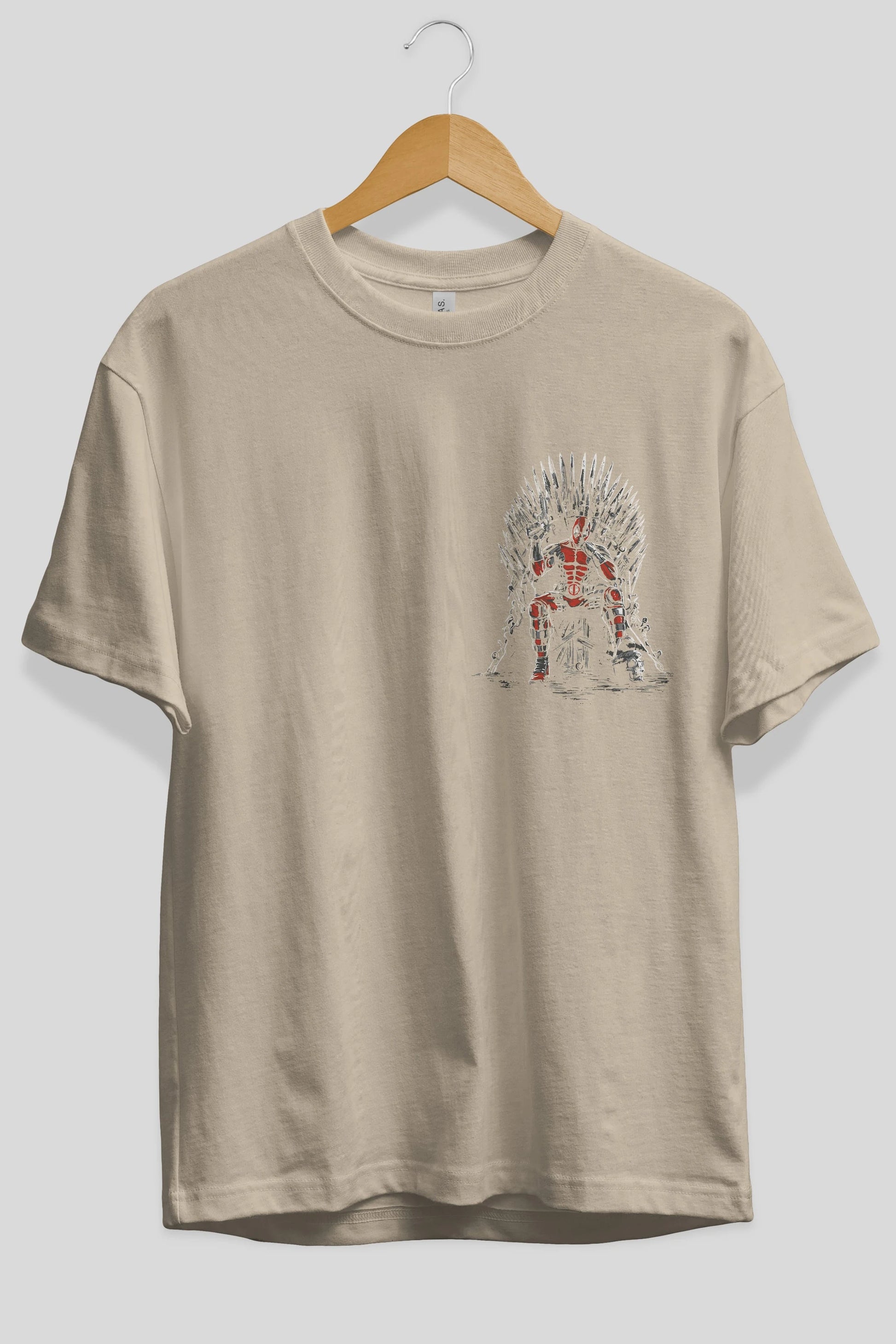 Deadpool (6) Ön Sol Baskılı Oversize t-shirt Erkek Kadın Unisex %100 Pamuk Bisiklet Yaka tişort