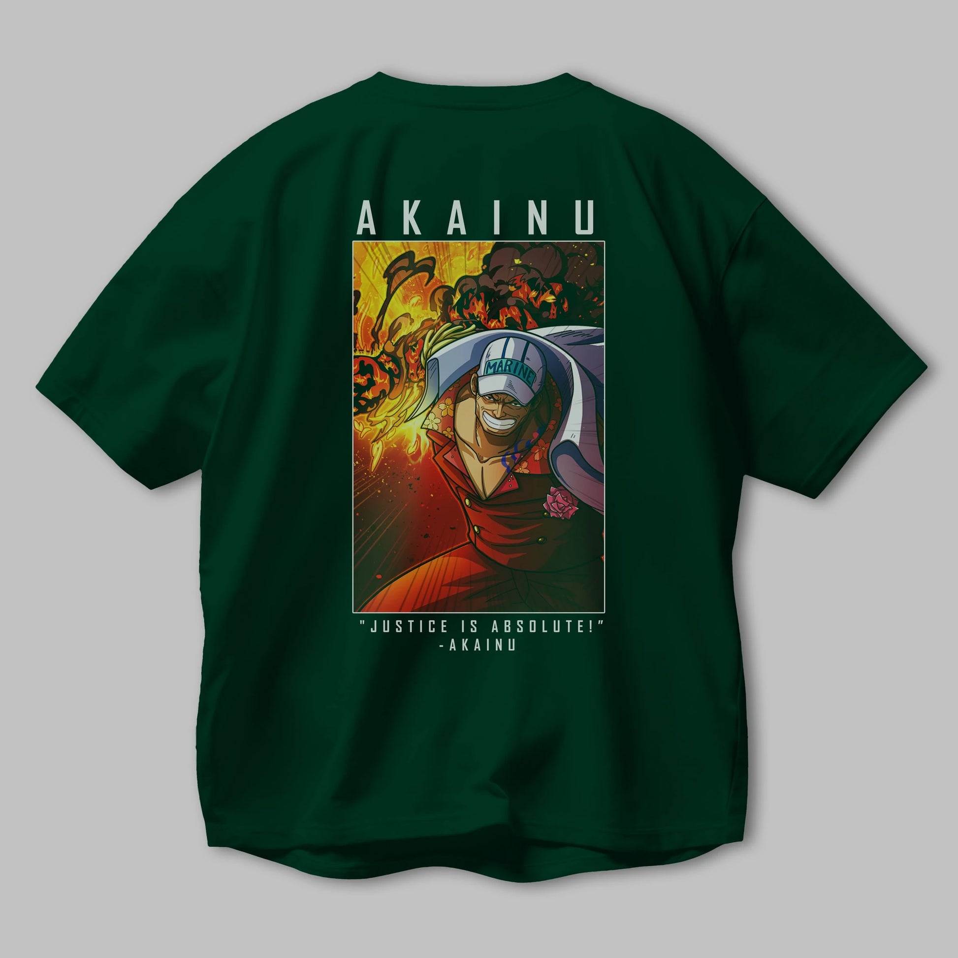Sakazuki Anime Arka Baskılı Oversize t-shirt Erkek Kadın Unisex %100 pamuk tişort