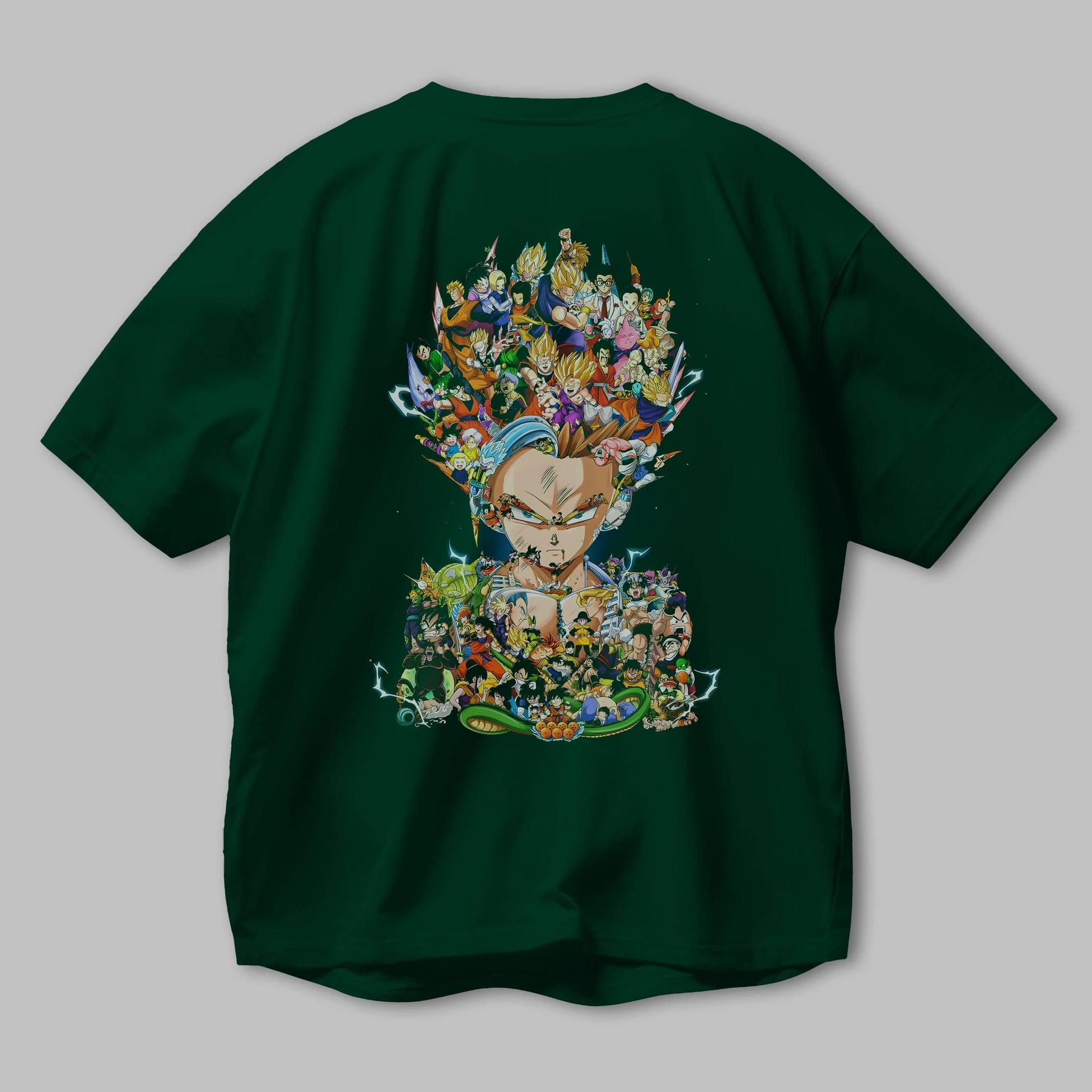 DRAGON BALL ART (2) Anime Arka Baskılı Oversize t-shirt Erkek Kadın Unisex