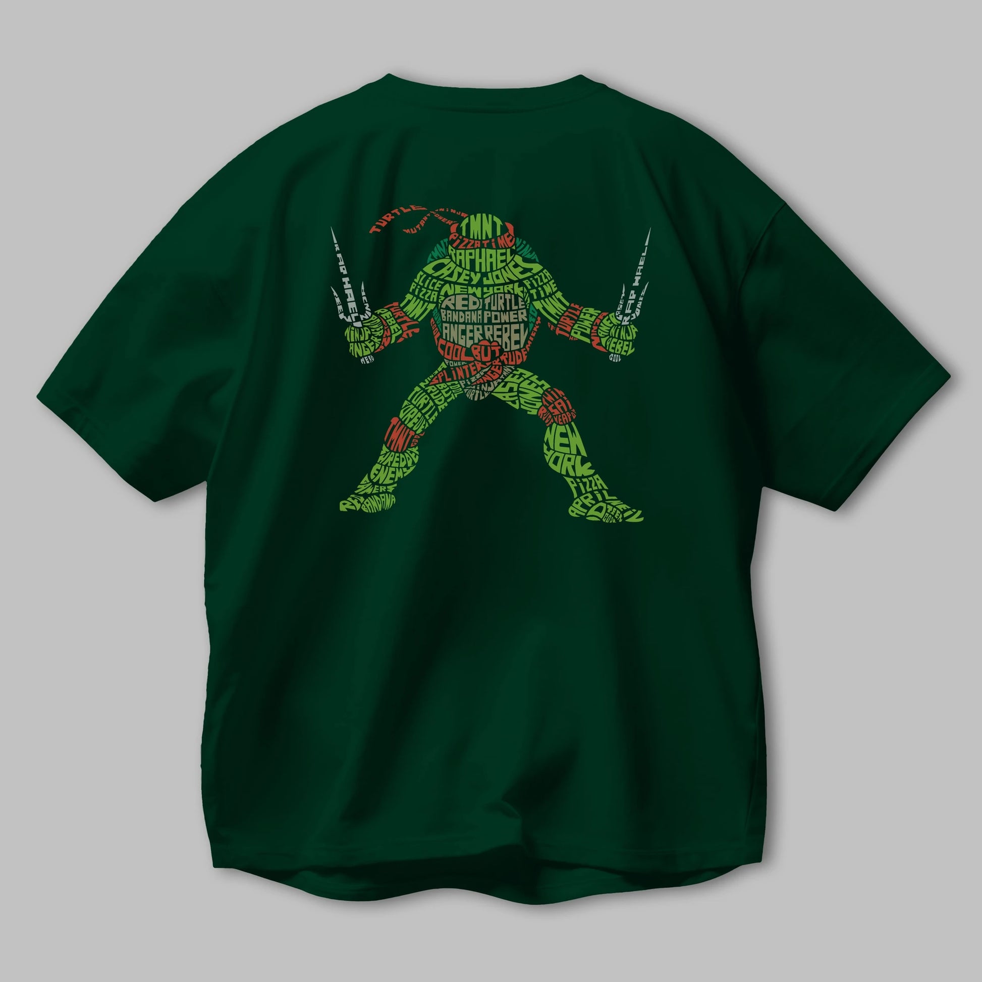 Ninja Turtle Arka Baskılı Oversize t-shirt %100 pamuk Erkek Kadın Unisex