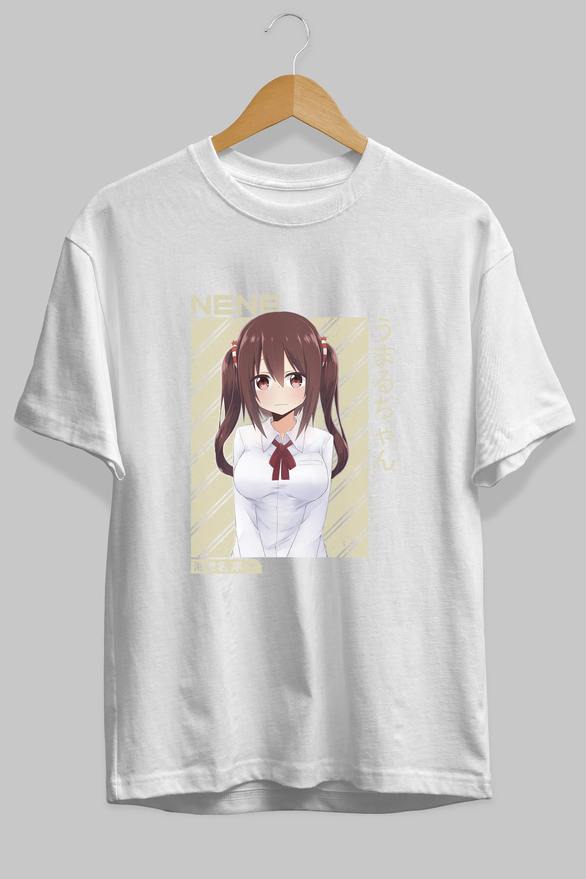 Nene Ebina 1 Anime Ön Baskılı Oversize t-shirt %100 pamuk Erkek Kadın Unisex