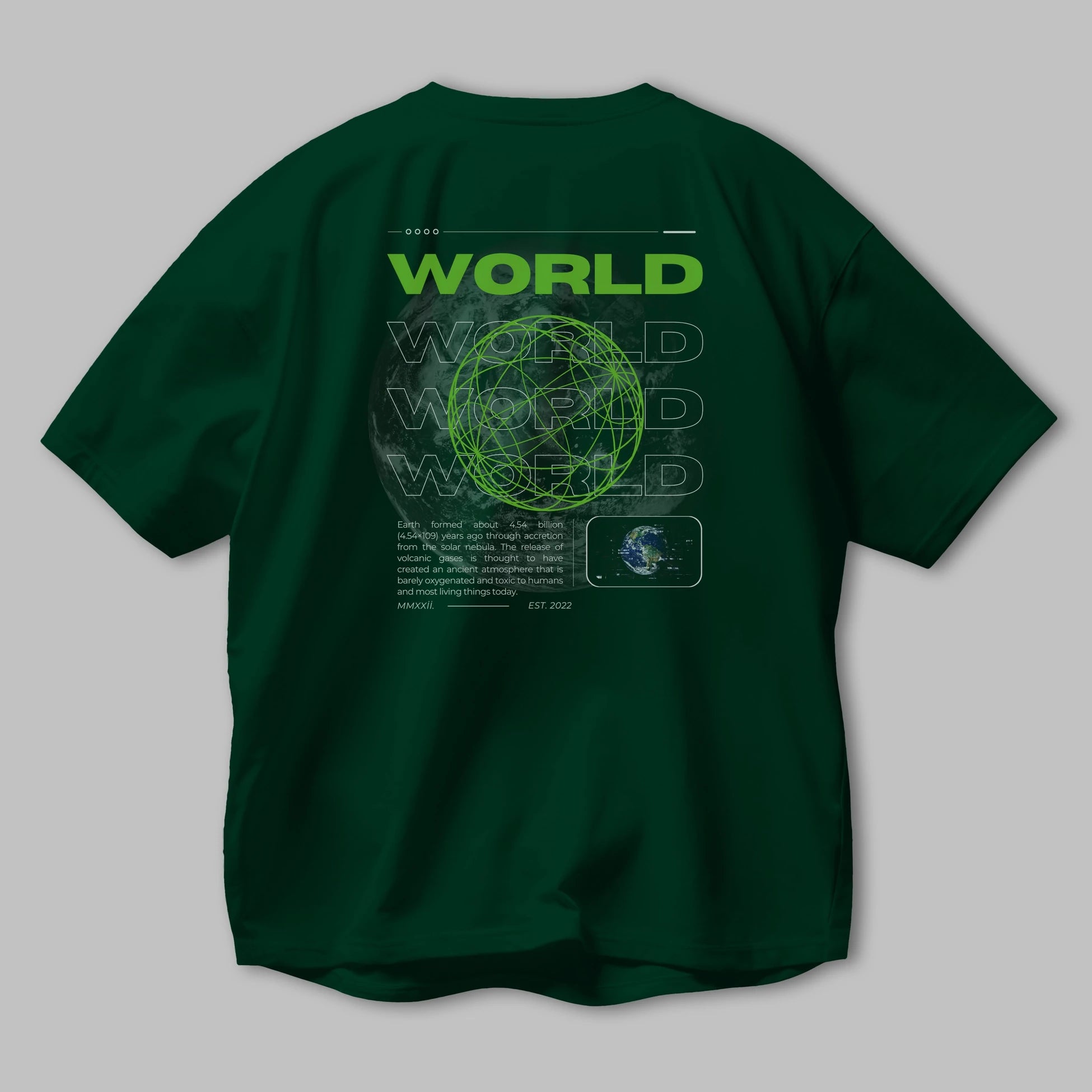 World Streetwear Arka Baskılı Oversize t-shirt Erkek Kadın Unisex