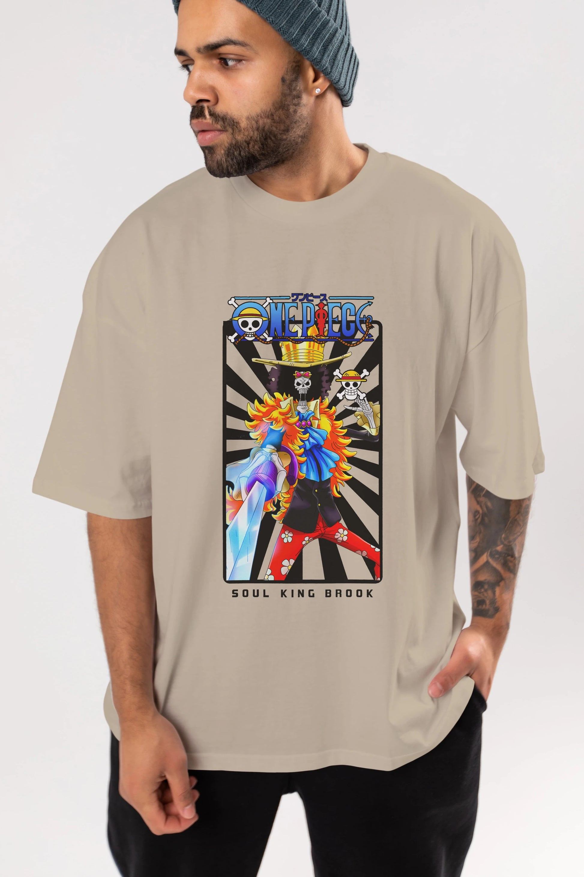 Brook Anime Ön Baskılı Oversize t-shirt Erkek Kadın Unisex