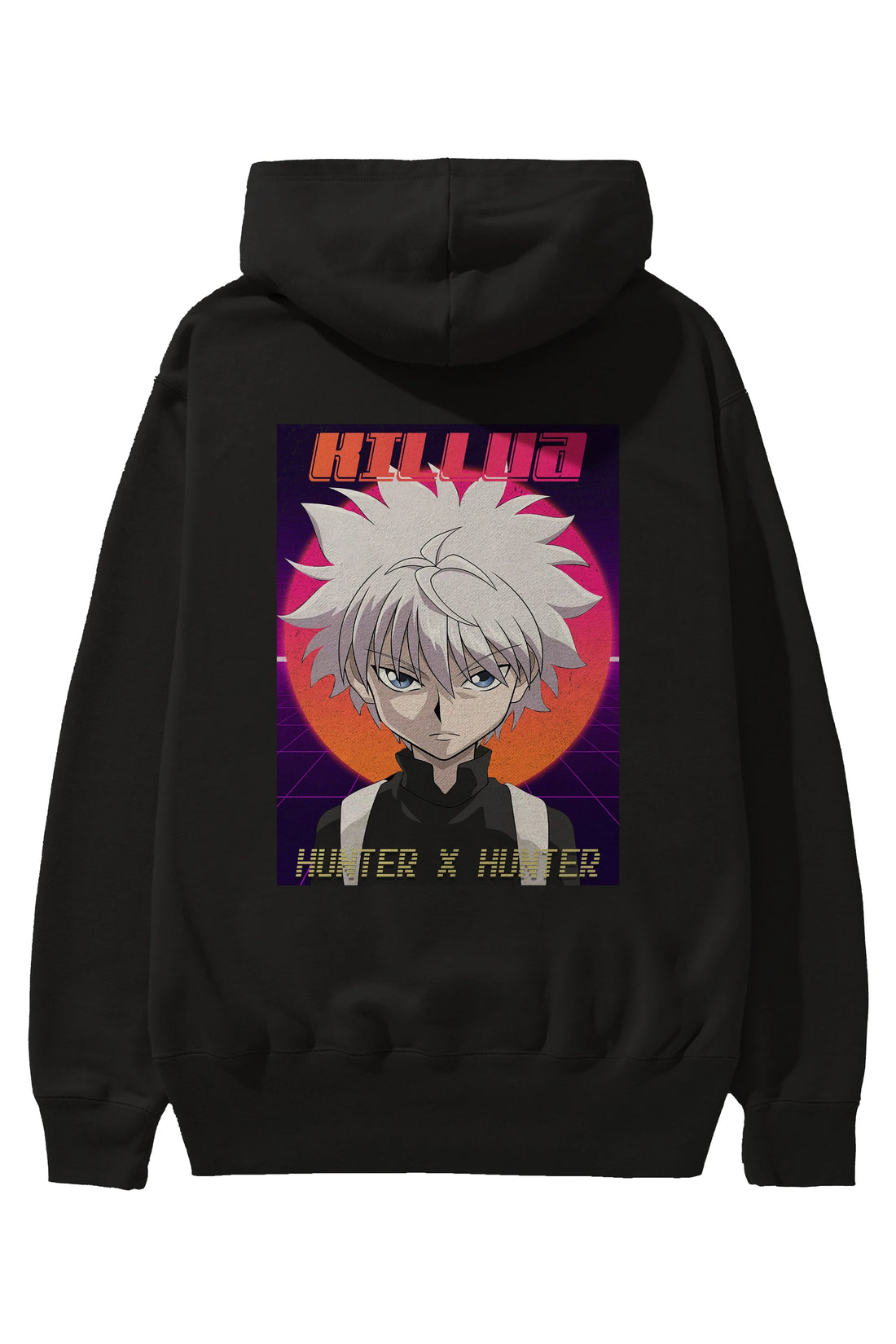 Killua Zoldyck 12 1 Anime Arka Baskılı Hoodie Oversize Kapüşonlu Sweatshirt Erkek Kadın Unisex