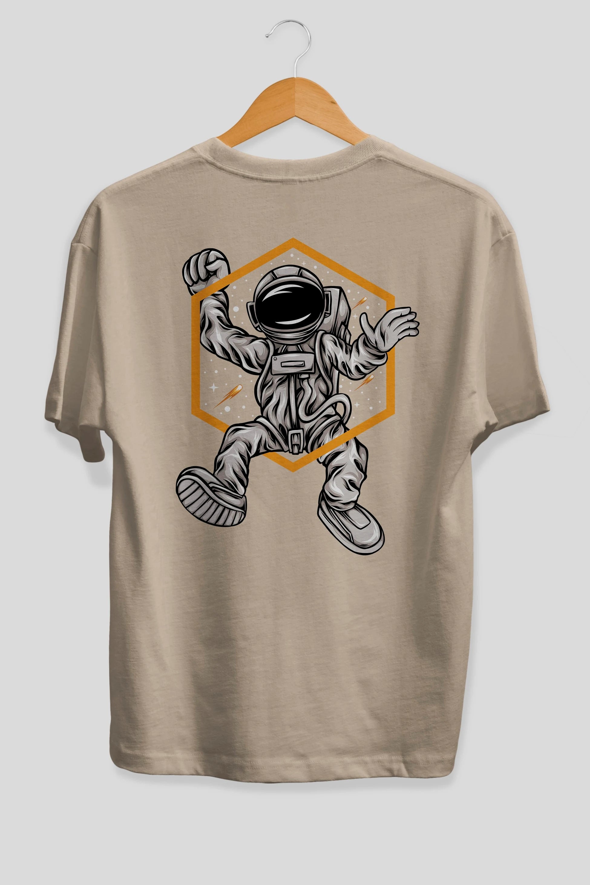 Astrofun Arka Baskılı Oversize t-shirt Erkek Kadın Unisex