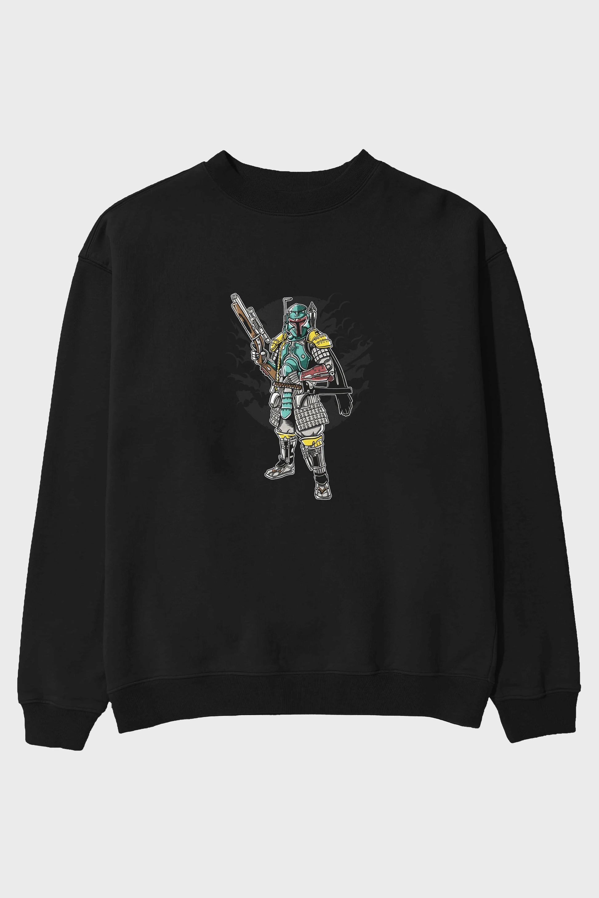 Ronin Hunter Ön Baskılı Oversize Sweatshirt Erkek Kadın Unisex