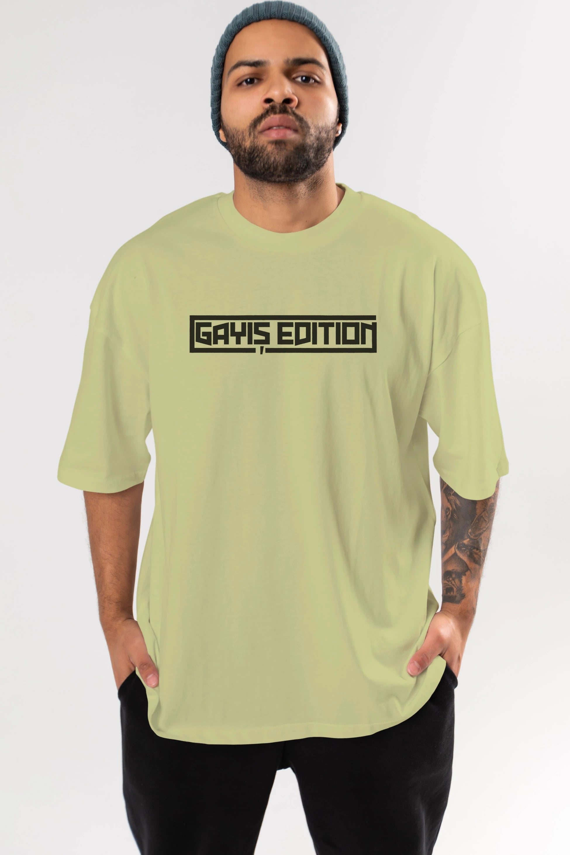 Gayış Edution Ön Baskılı Oversize t-shirt %100 pamuk Erkek Kadın Unisex