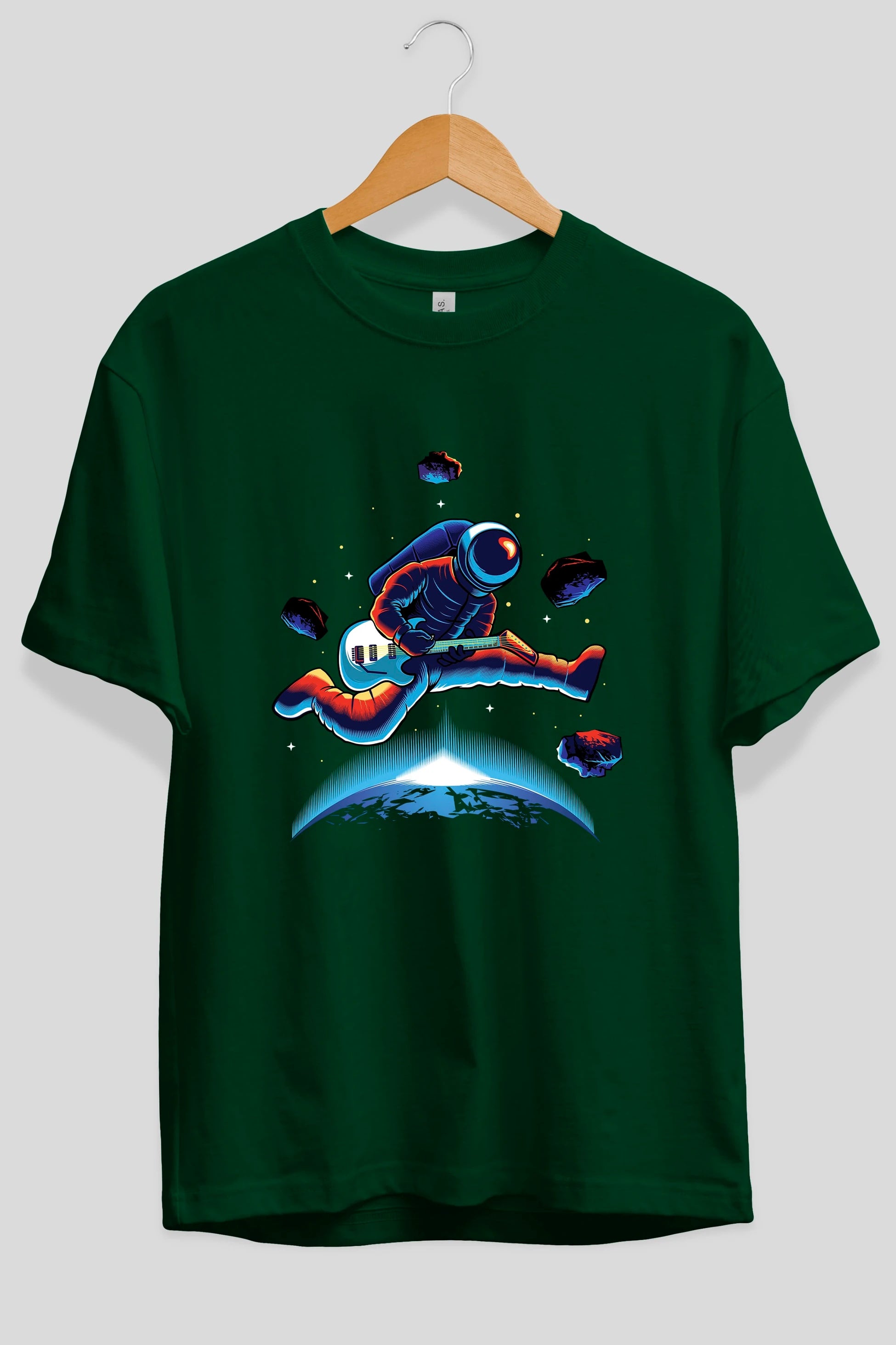 Astroguitar Ön Baskılı Oversize t-shirt Erkek Kadın Unisex