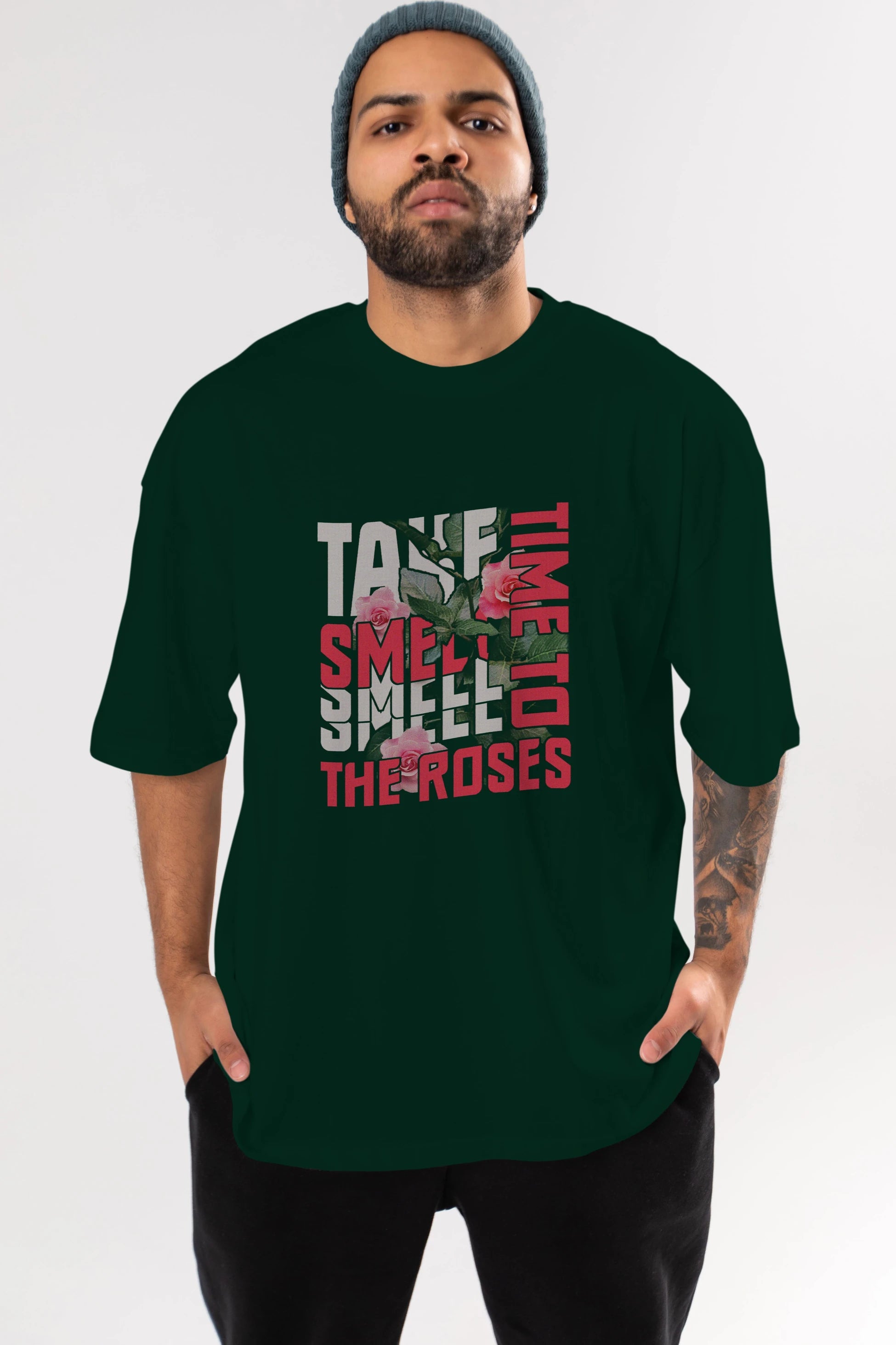 Take time to smell the roses Ön Baskılı Oversize t-shirt Erkek Kadın Unisex