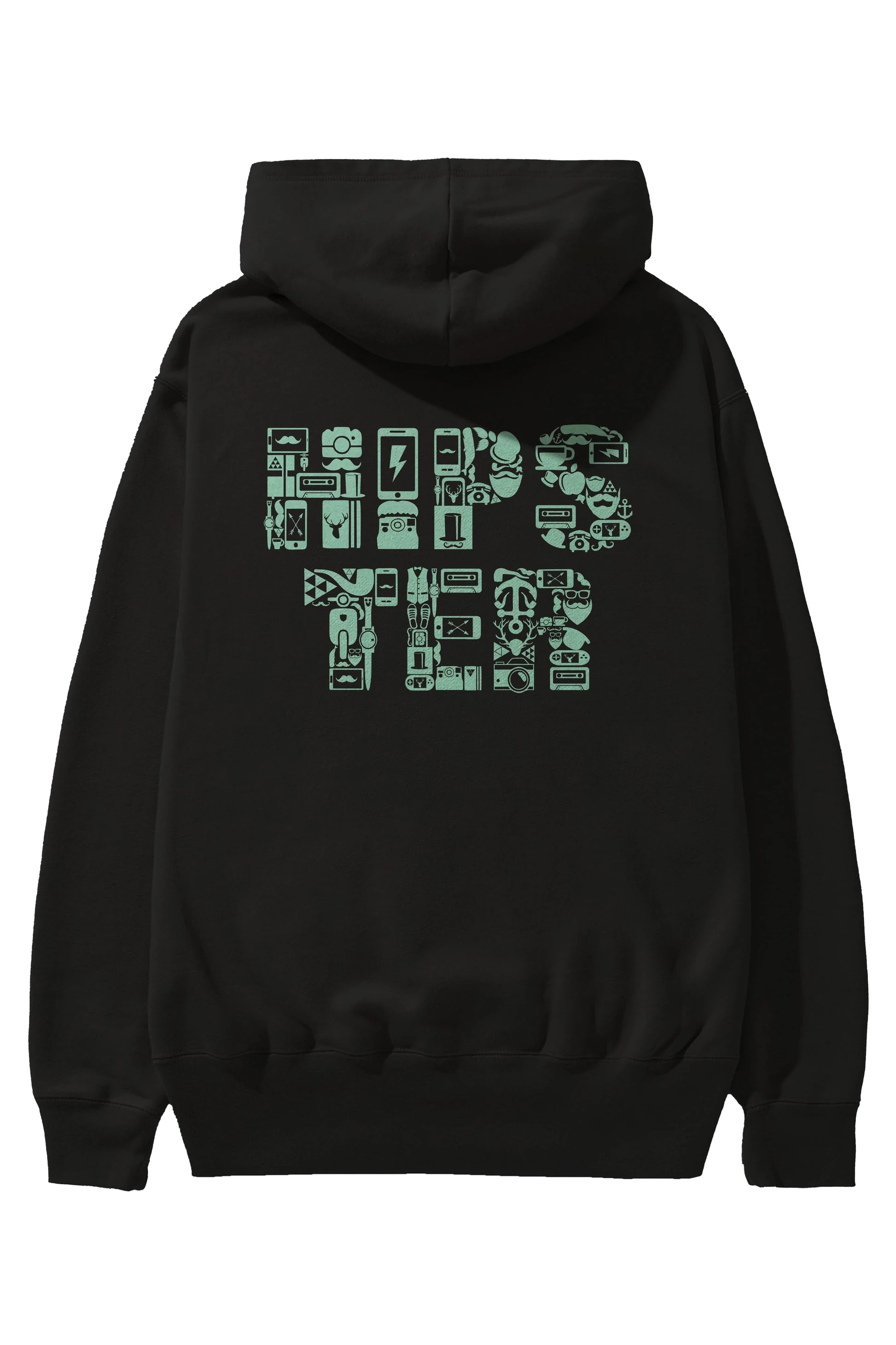 HIPSTER Arka Baskılı Hoodie Oversize Kapüşonlu Sweatshirt Erkek Kadın Unisex