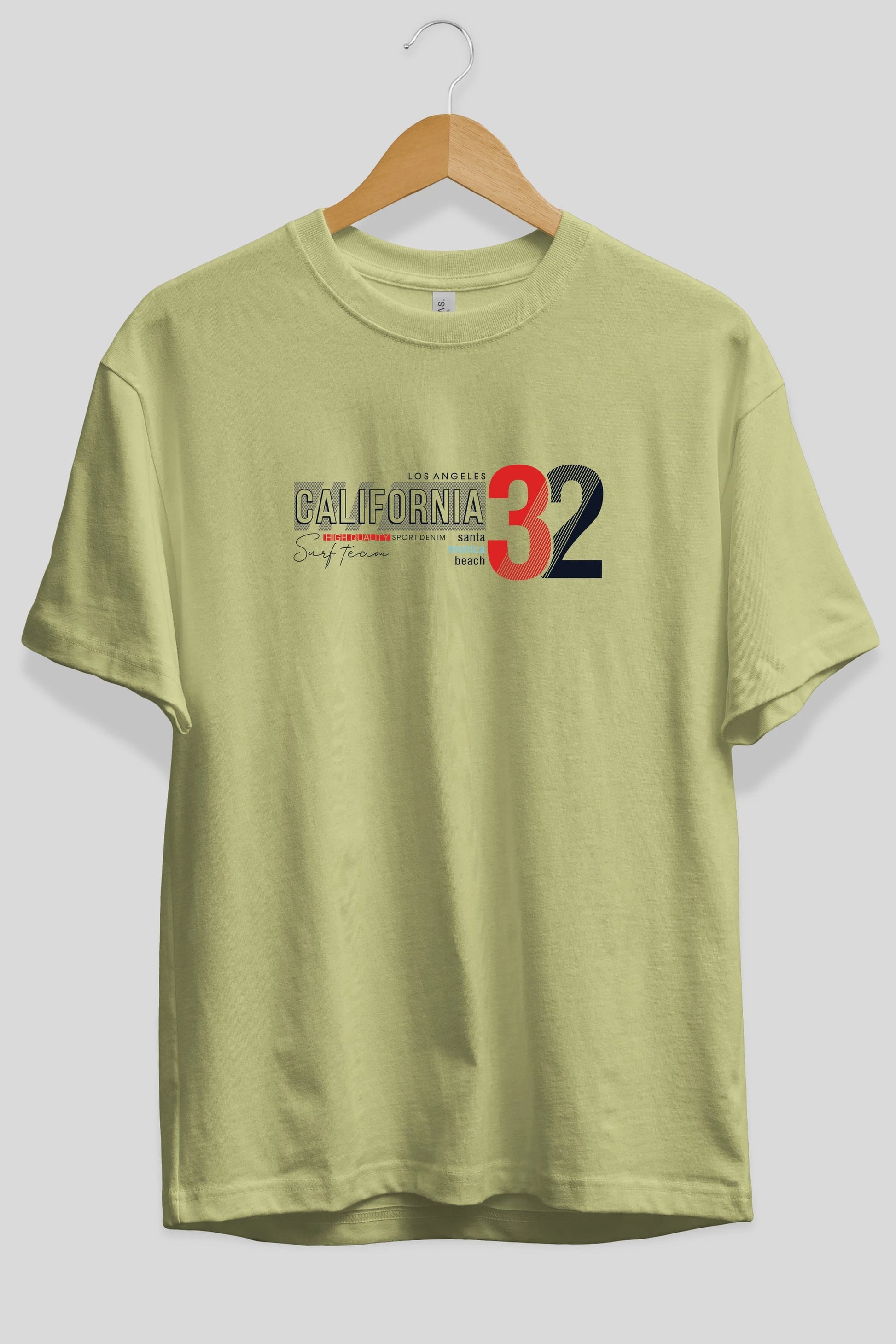 California 32 Ön Baskılı Oversize t-shirt Erkek Kadın Unisex