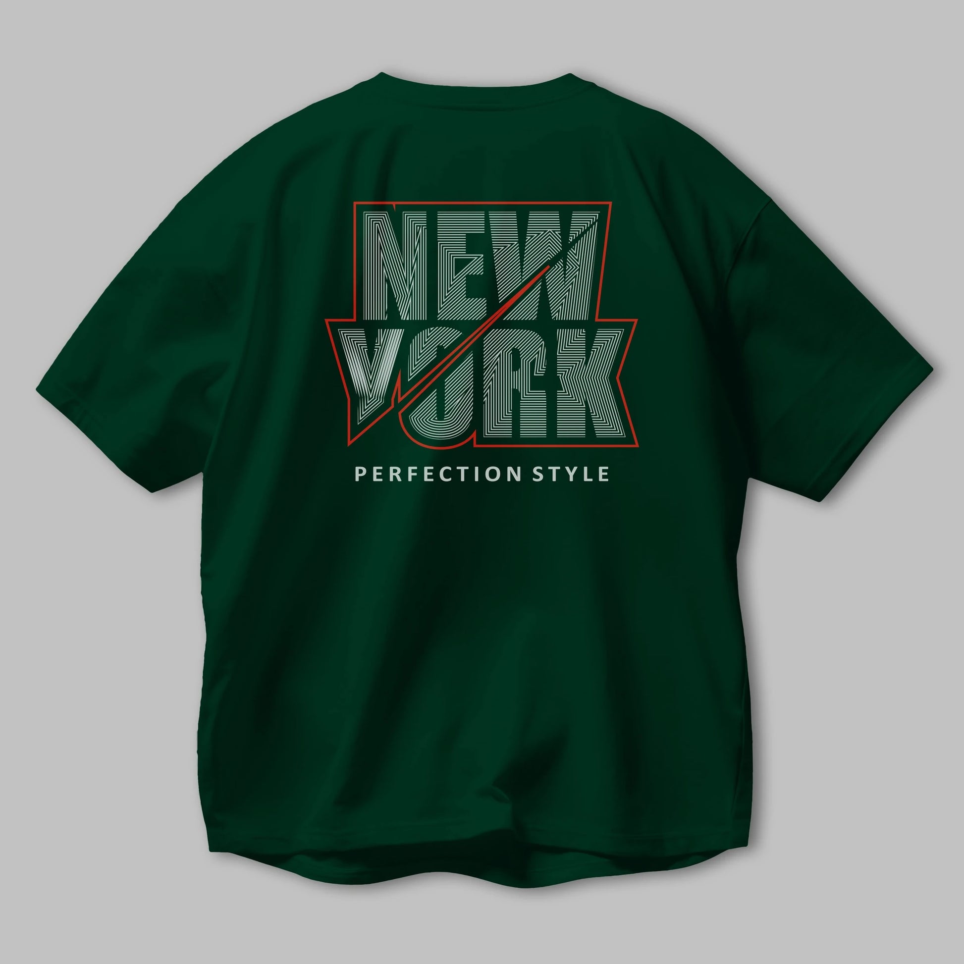 New York Perfection Style Arka Baskılı Oversize t-shirt Erkek Kadın Unisex
