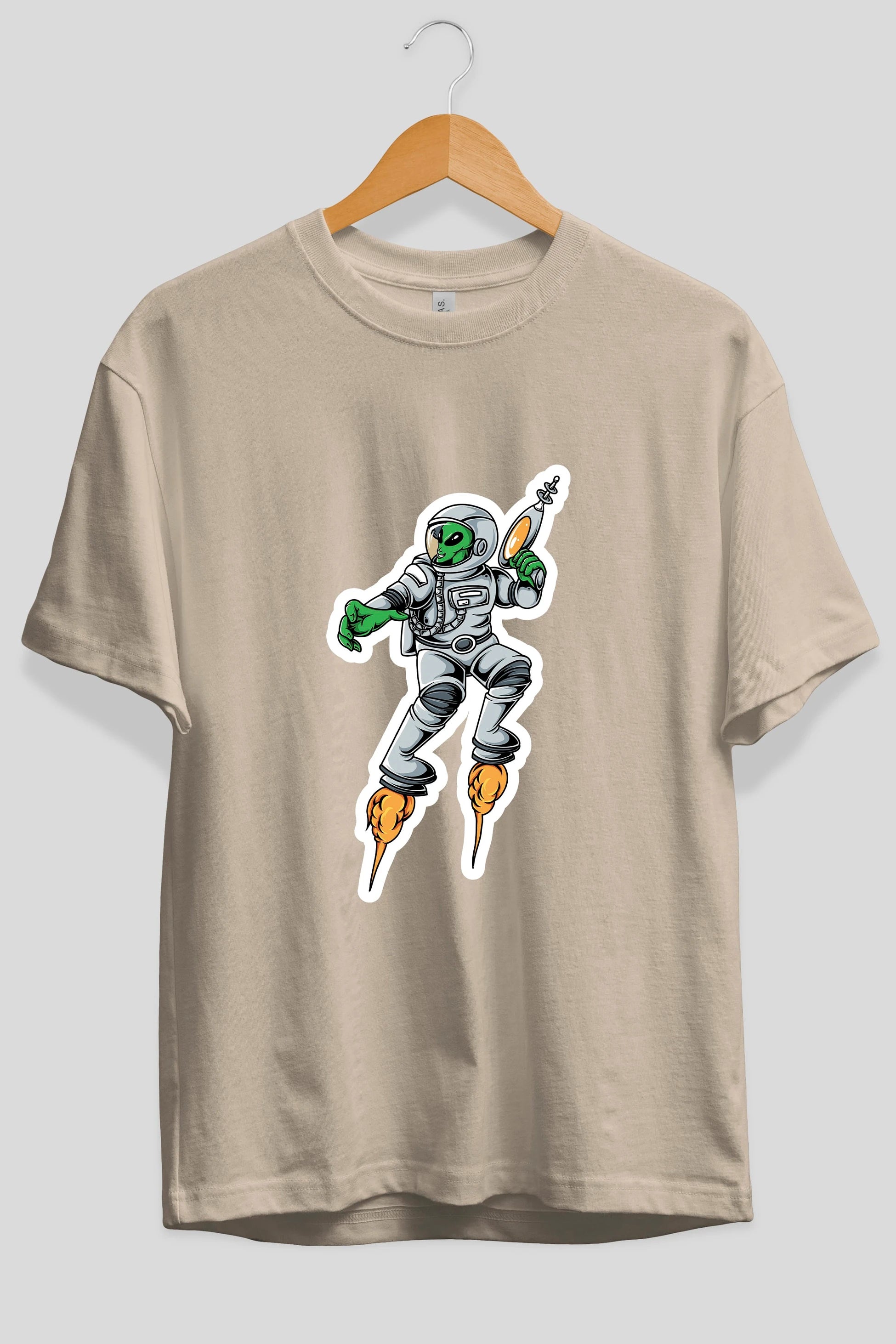 Alien Wars Sticker Ön Baskılı Oversize t-shirt Erkek Kadın Unisex
