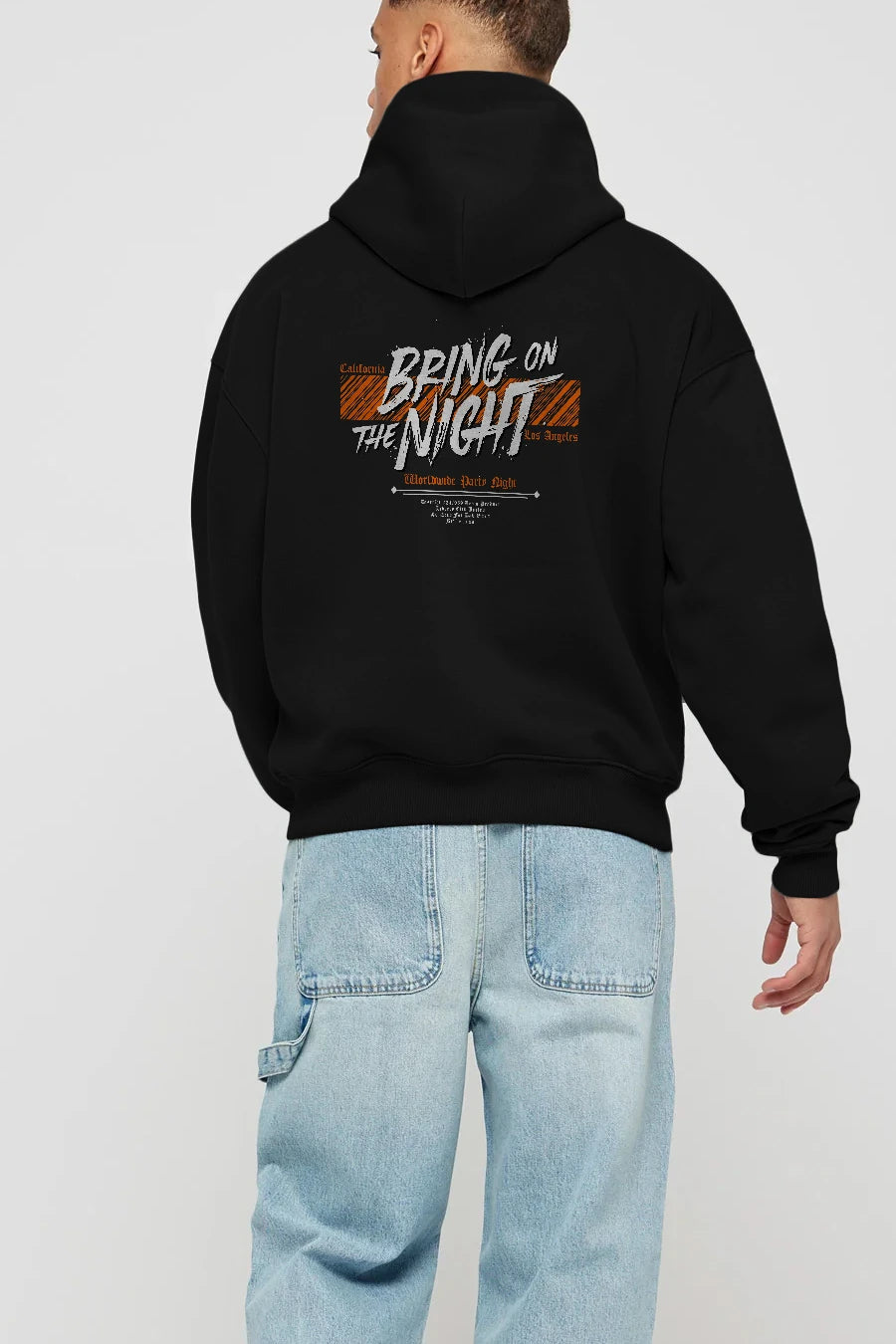Bring on The Night Arka Baskılı Hoodie Oversize Kapüşonlu Sweatshirt Erkek Kadın Unisex