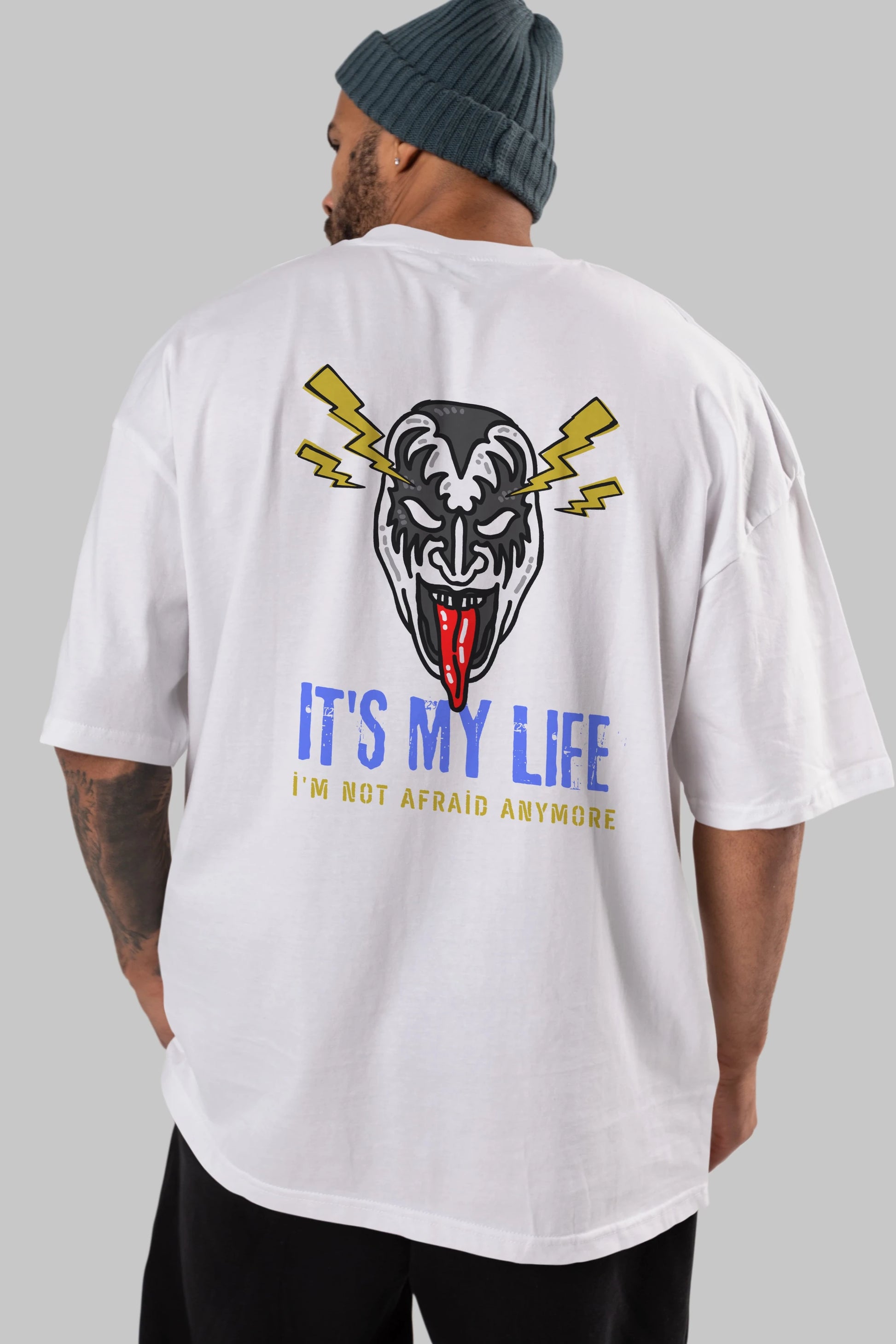 Its My Life Yazılı Arka Baskılı Oversize t-shirt Erkek Kadın Unisex