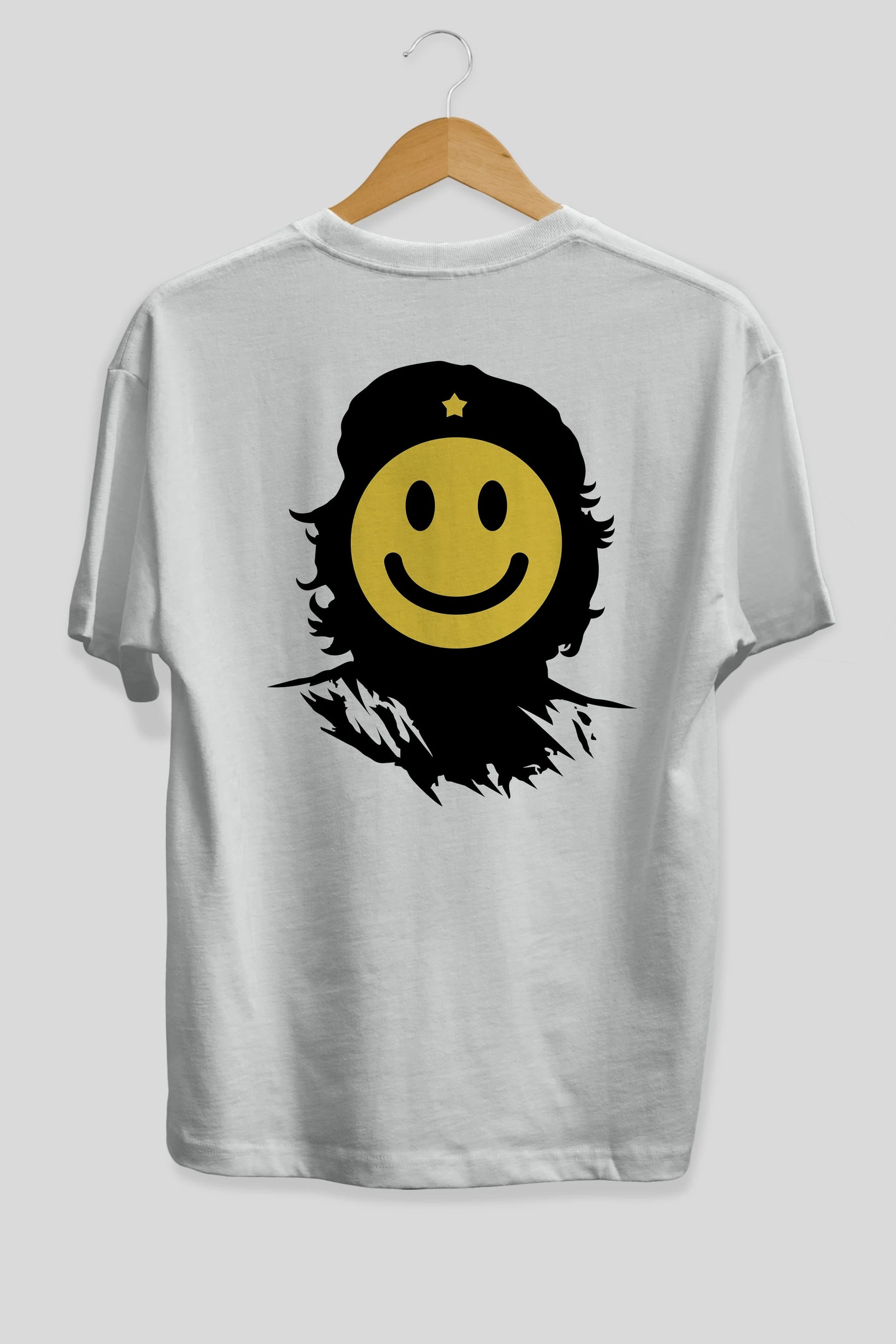 Che Smile Arka Baskılı Oversize t-shirt %100 pamuk Erkek Kadın Unisex
